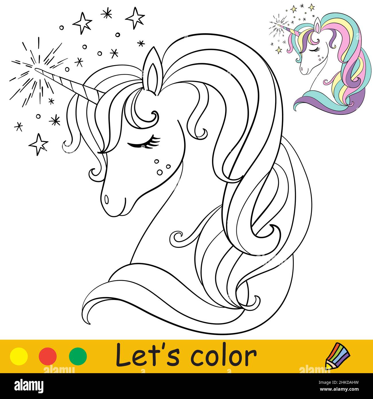 Head coloring Stock Vector Images - Alamy