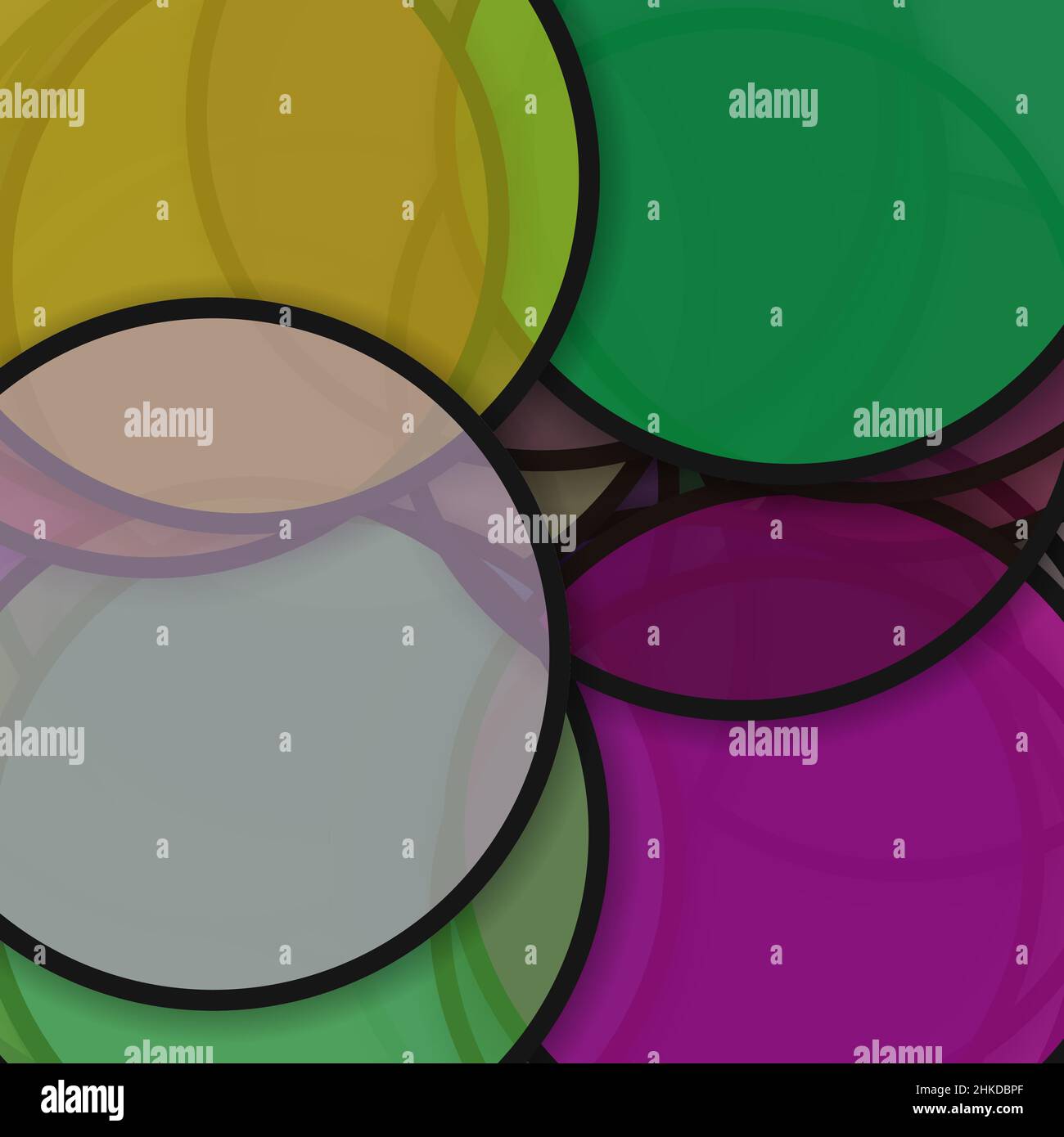 Circle shadows generative art background art illustration Stock Vector