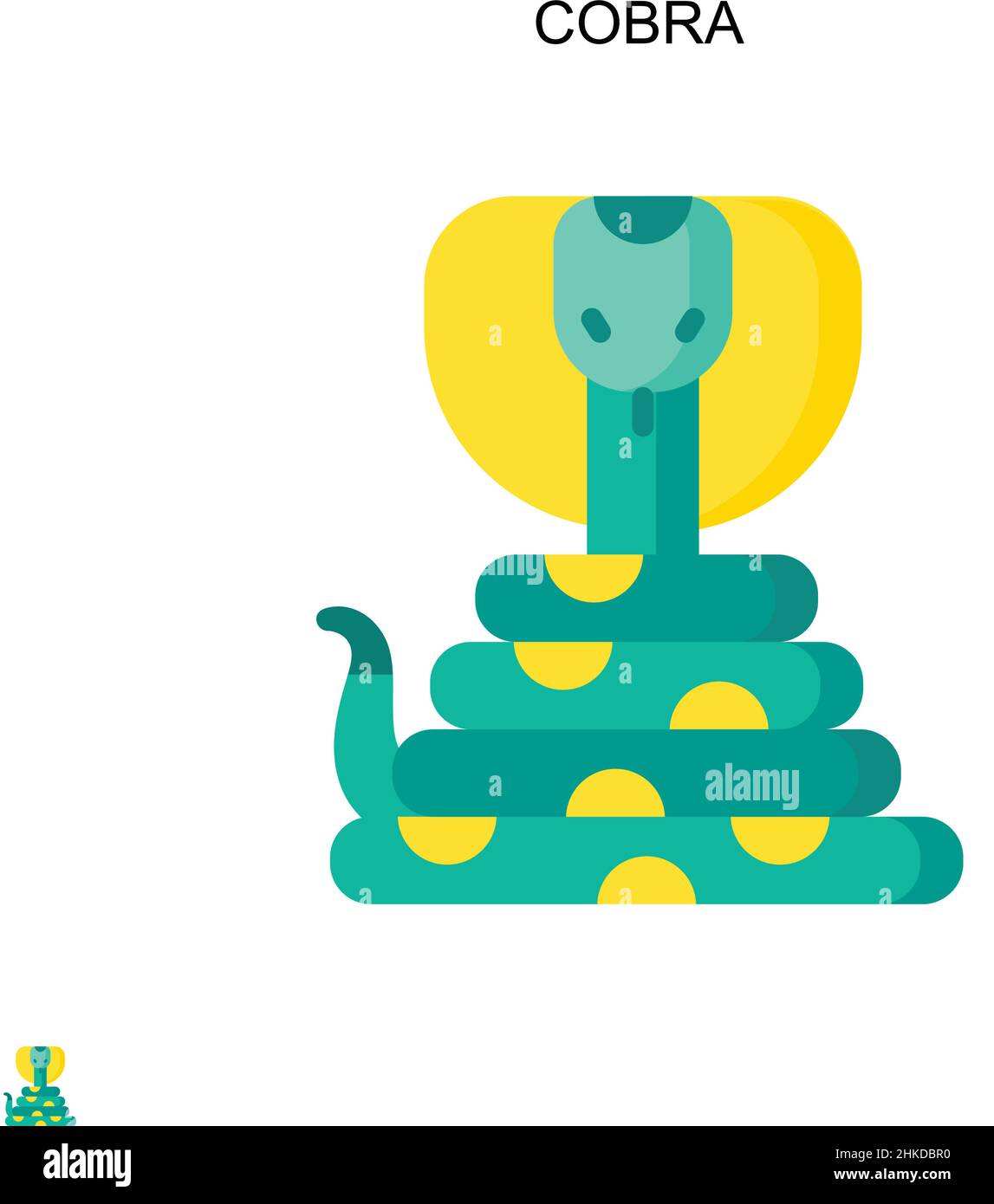 Cobra Simple vector icon. Illustration symbol design template for web mobile UI element. Stock Vector