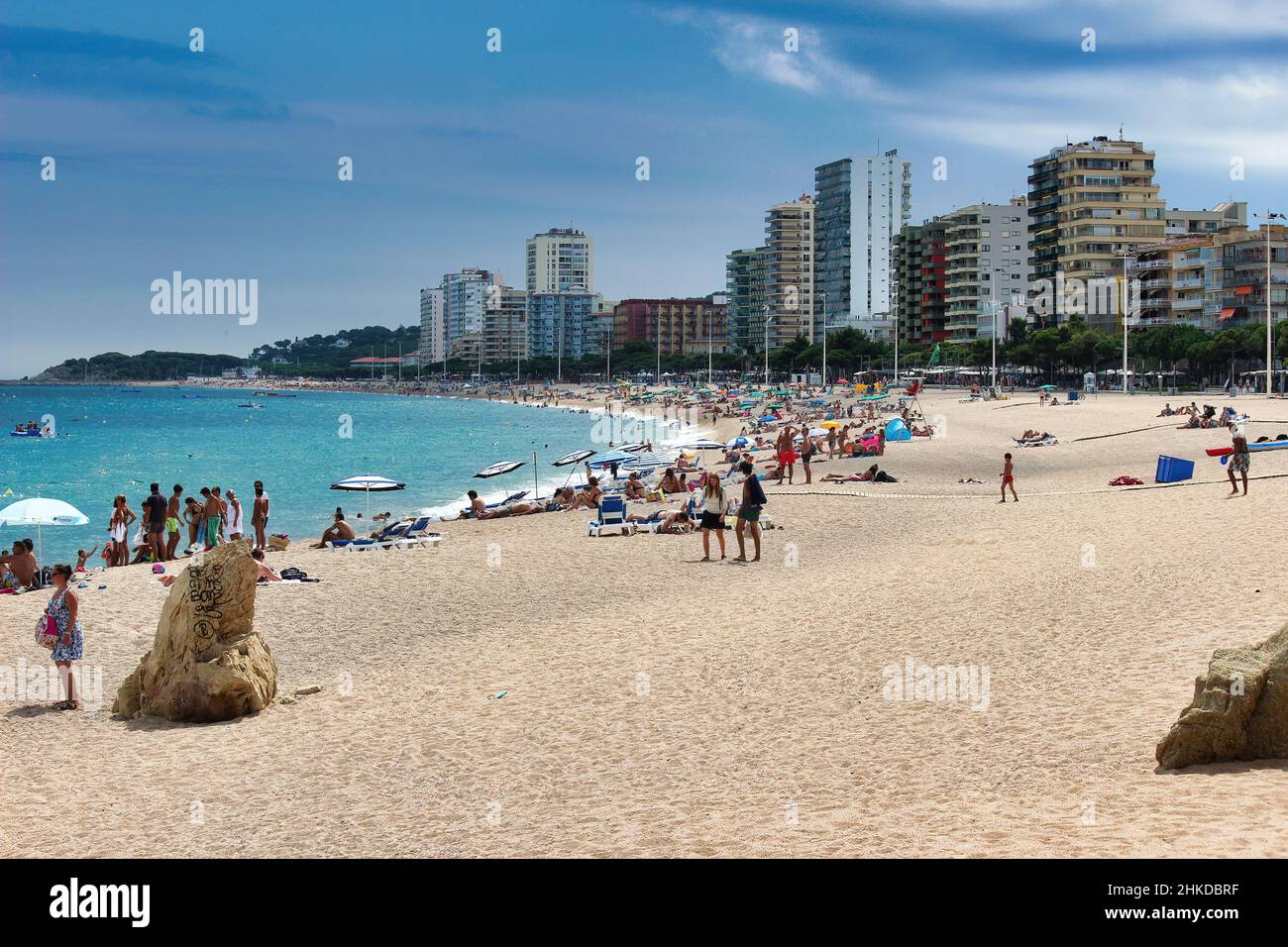 The beautiful town of Platja d'Aro (Girona) one of the most popular ...