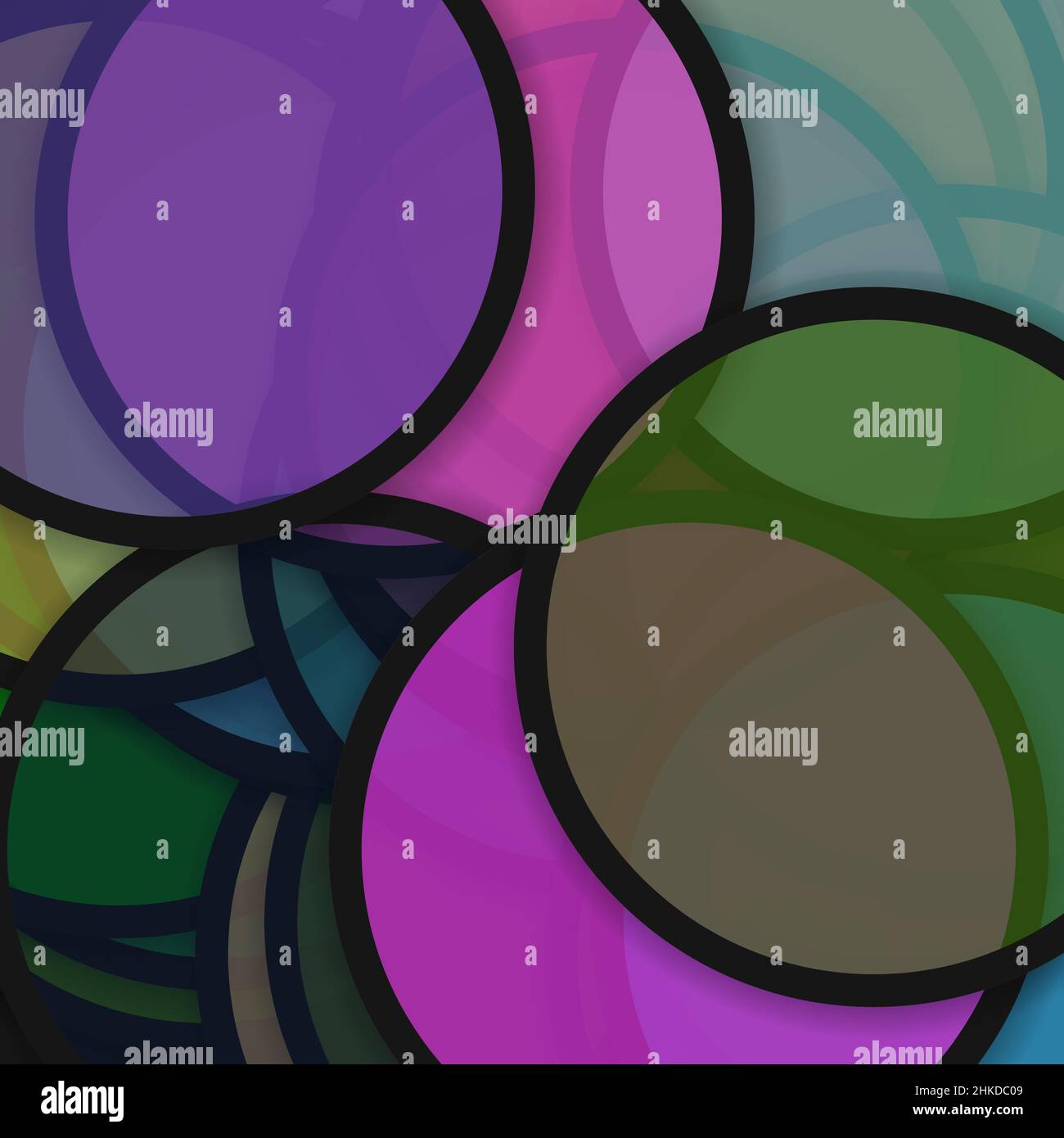 Circle shadows generative art background art illustration Stock Vector