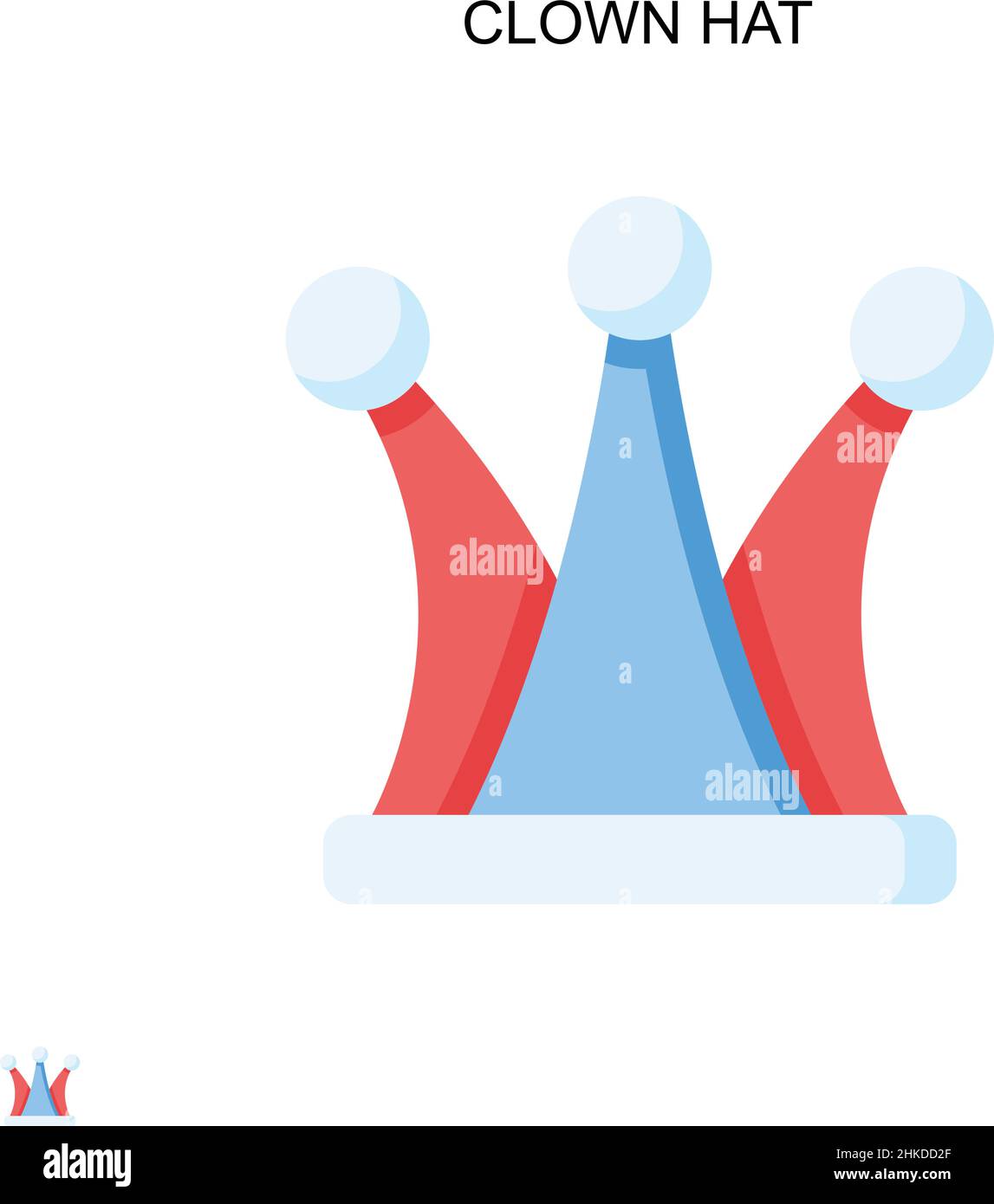 Clown hat Simple vector icon. Illustration symbol design template for web  mobile UI element Stock Vector Image & Art - Alamy