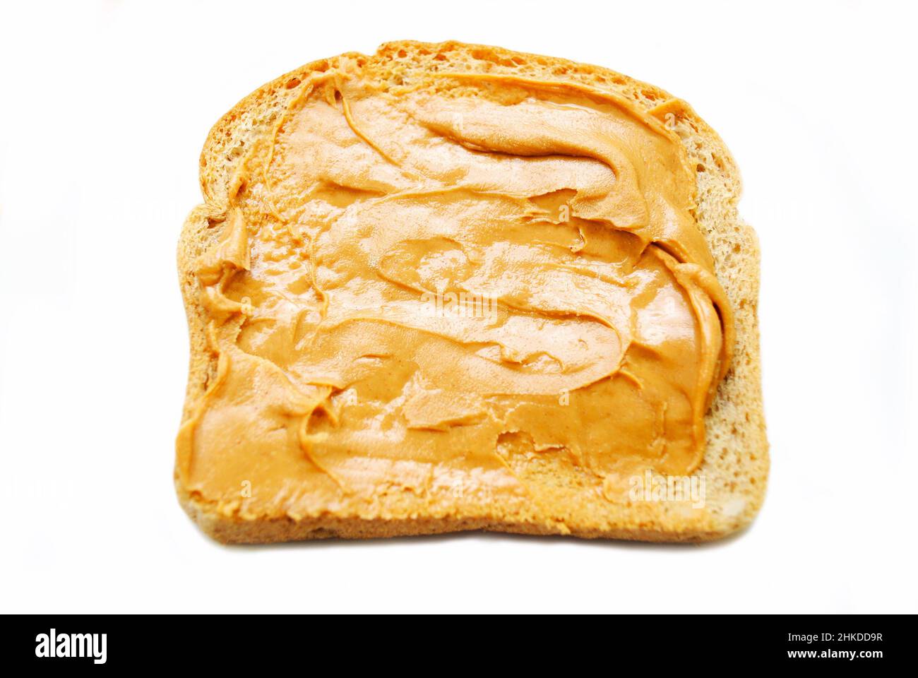 Peanut Butter Spread on Wheat Bread Stock Photo Alamy