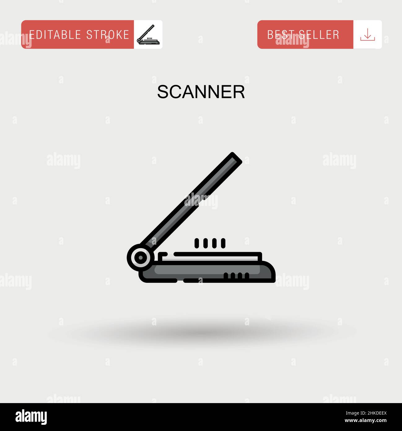 Scanner Simple vector icon. Stock Vector