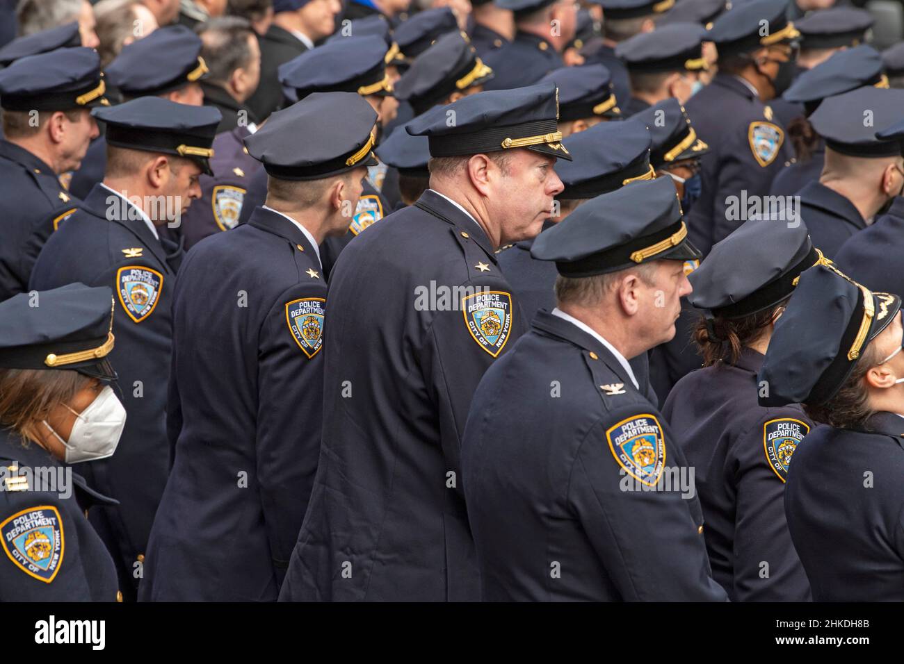 New York, United States. 02nd Feb, 2022. Hundreds of police officers