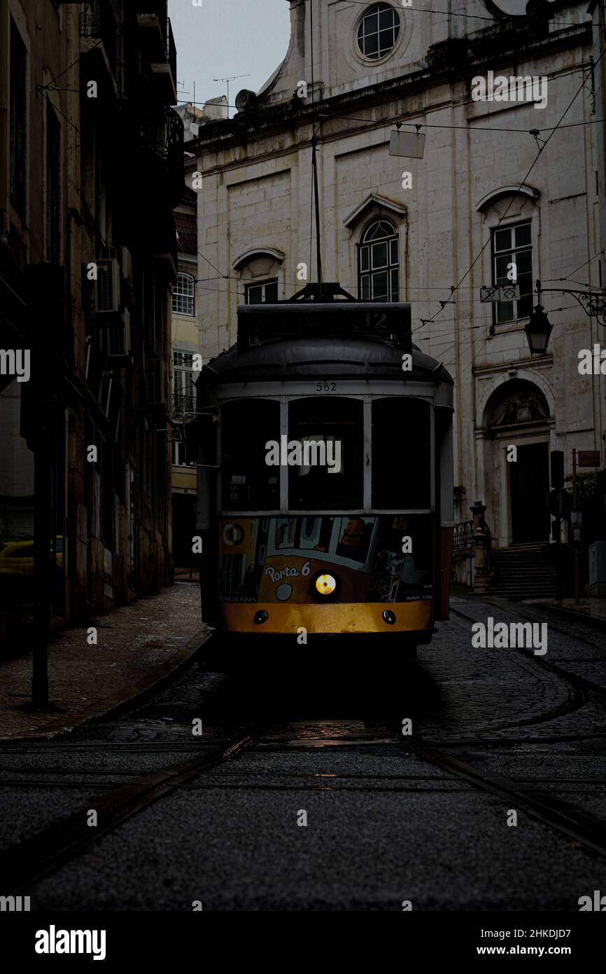 Tram on Lisbon, Portugal Stock Photo