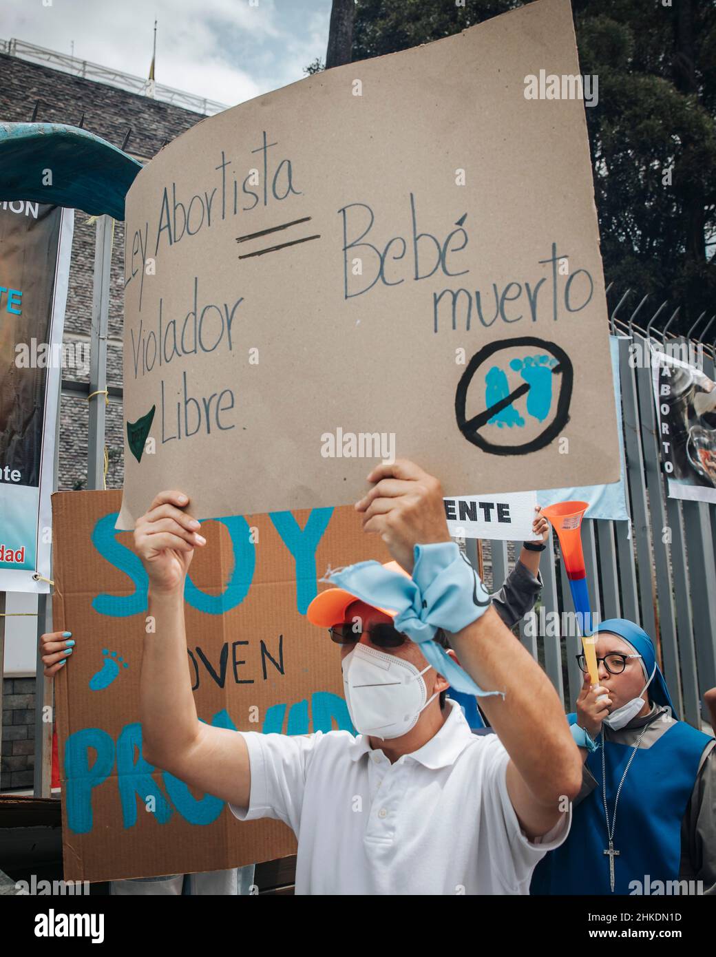 Pro Life protest, Ecuador Stock Photo