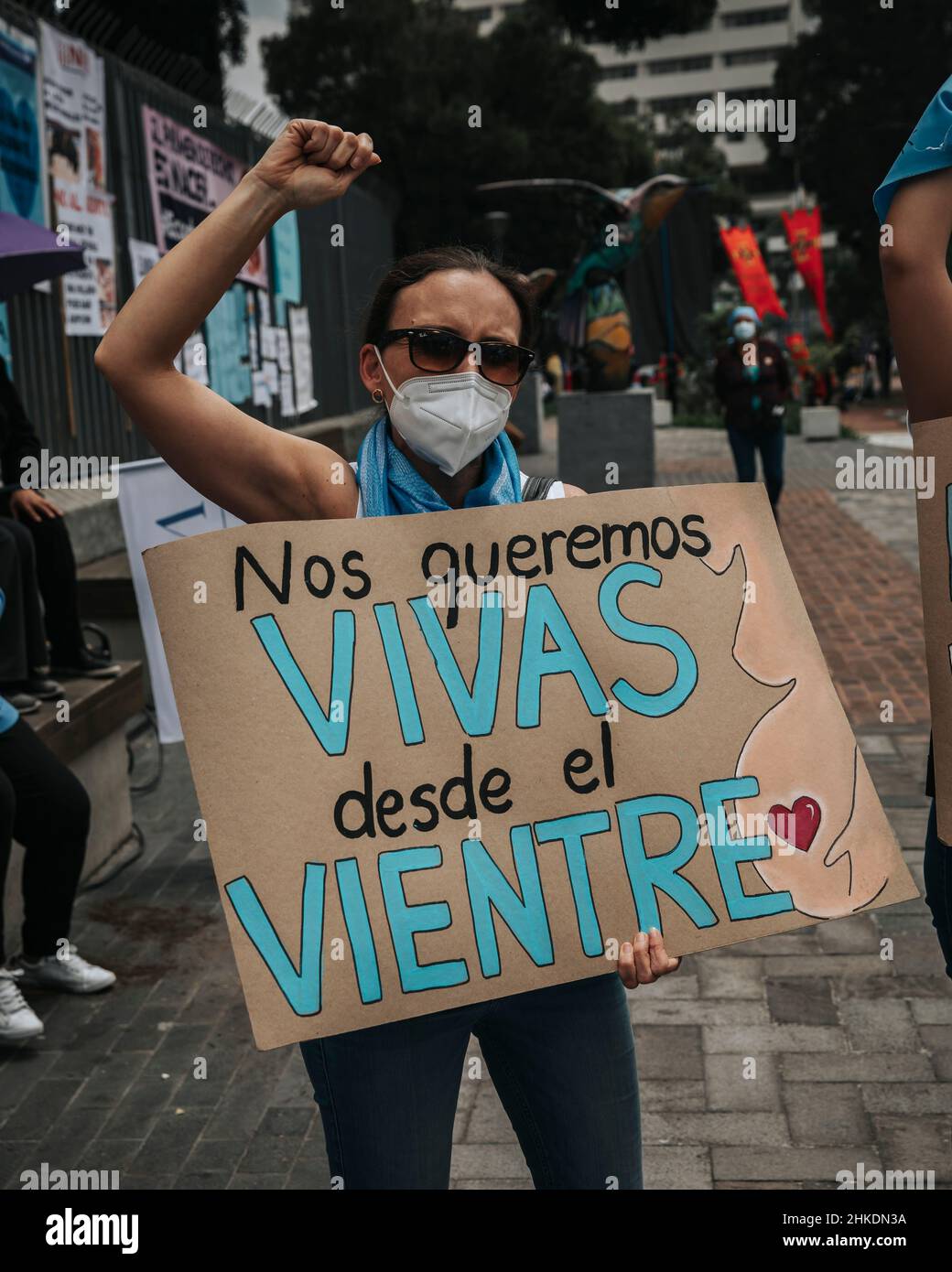 Pro Life protest, Ecuador Stock Photo