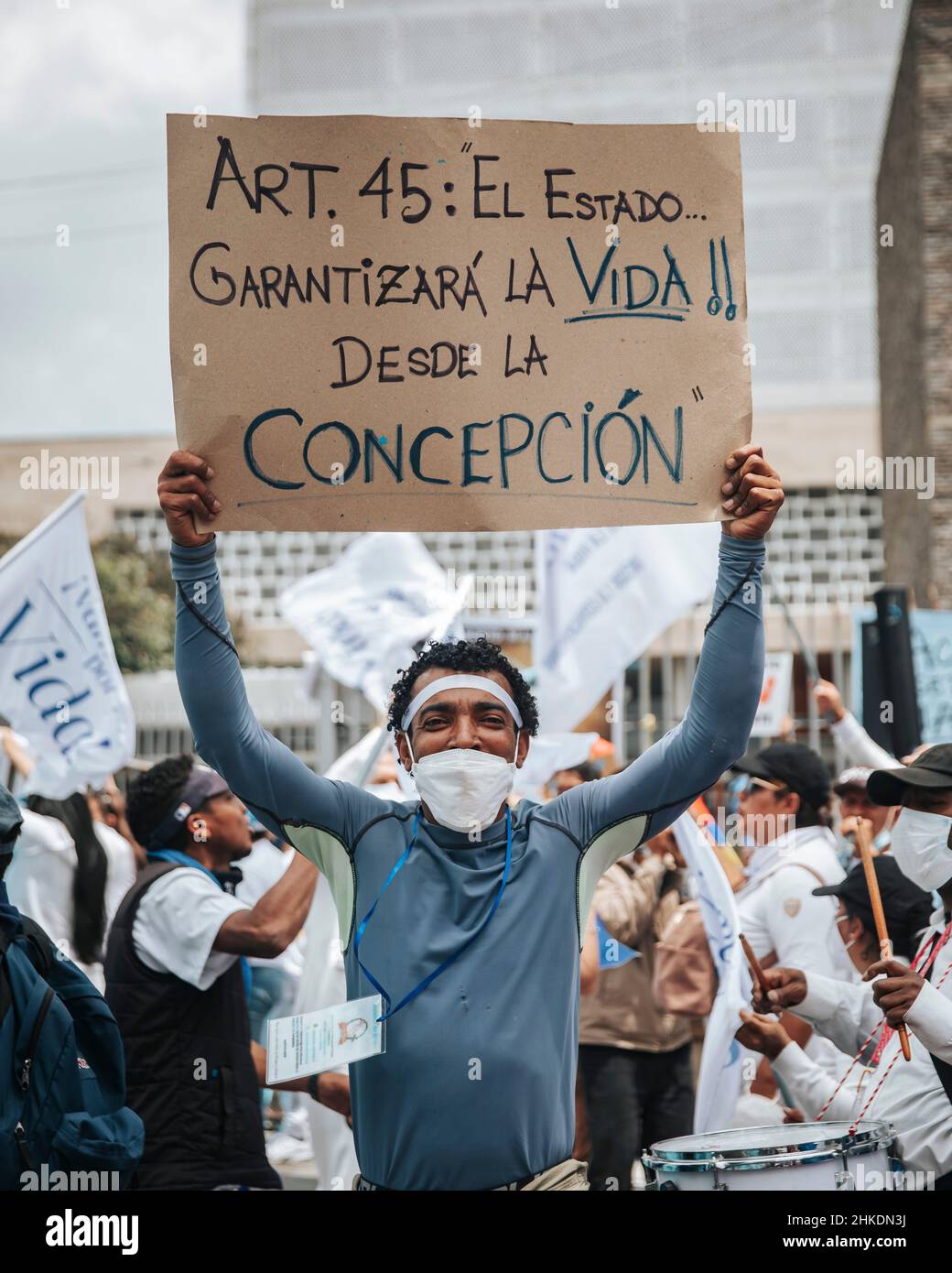Pro Life protest, Ecuador Stock Photo