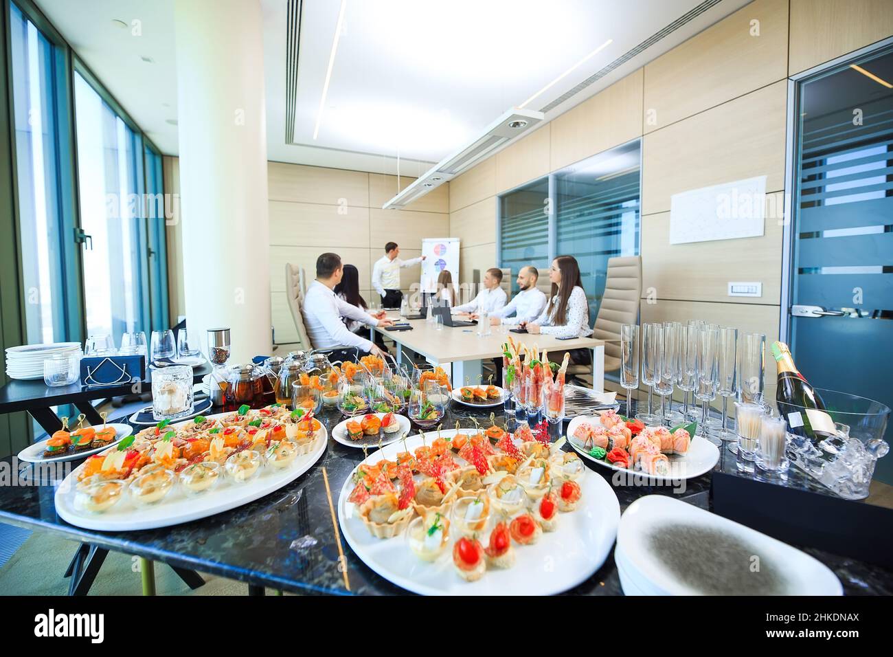 Conference meeting snack table hi-res stock photography and images - Alamy