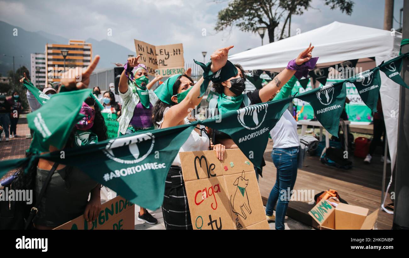 Pro Abortion Protest, Ecuador Stock Photo