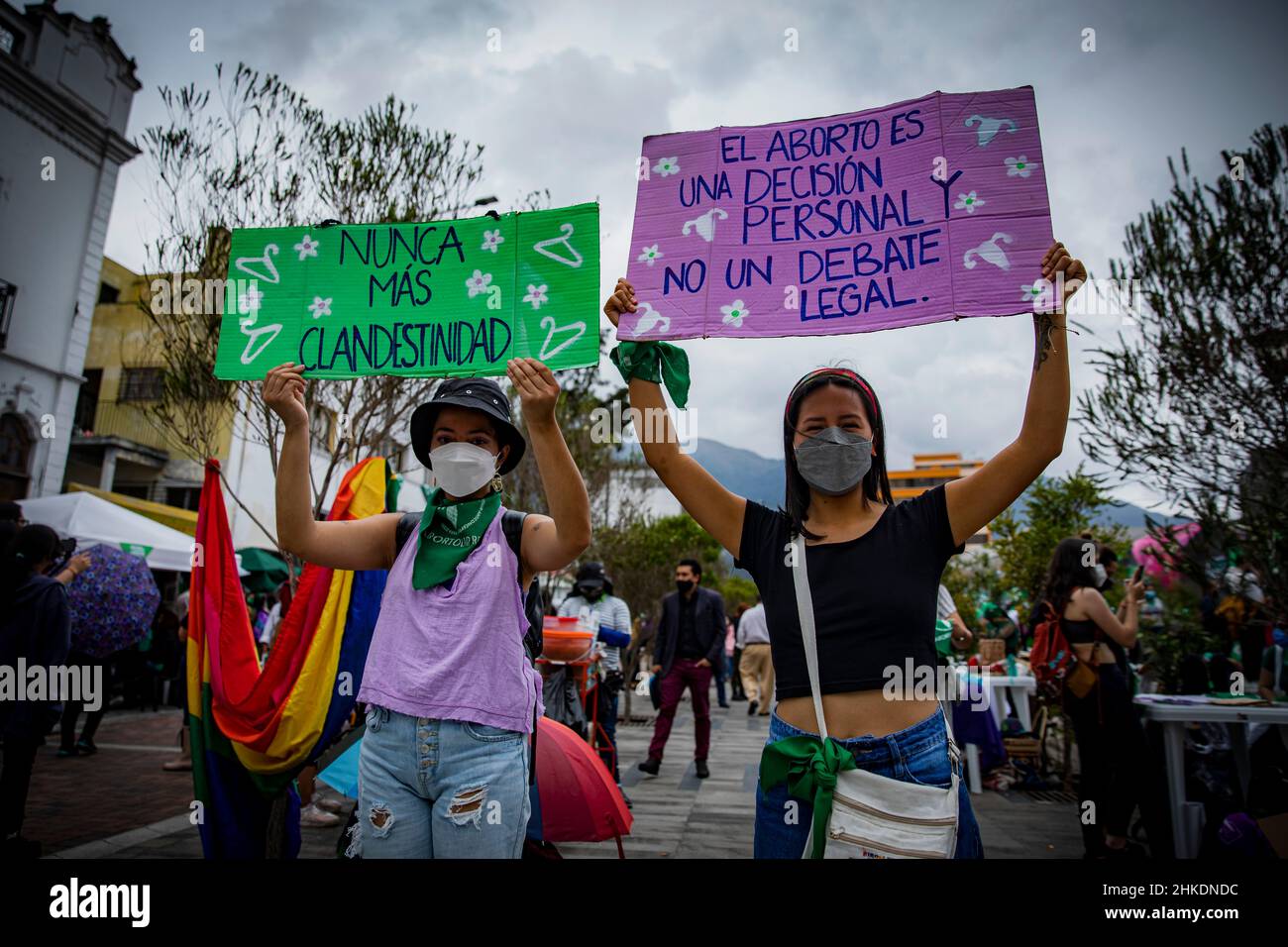 Pro Abortion Protest, Ecuador Stock Photo