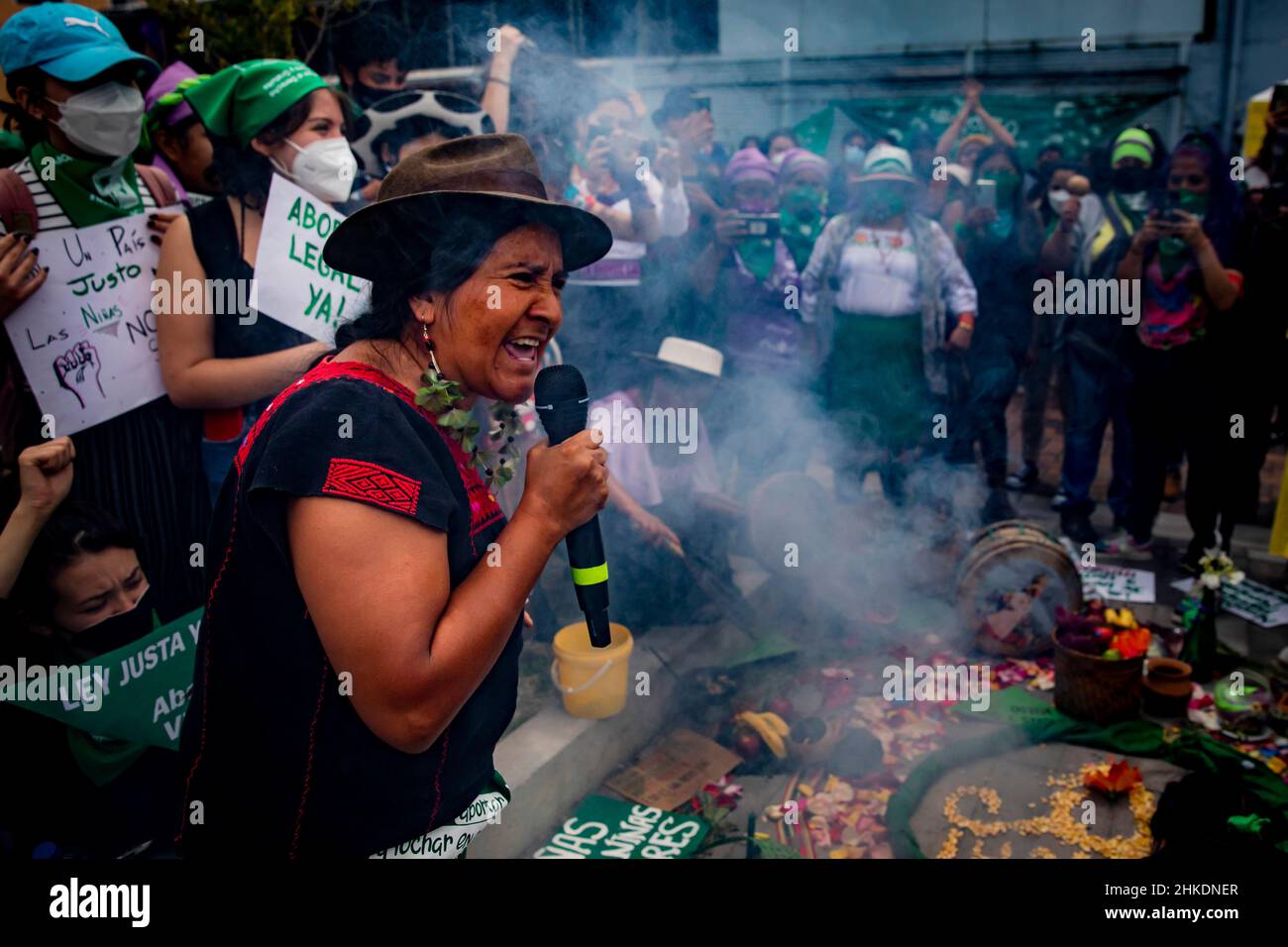 Pro Abortion Protest, Ecuador Stock Photo