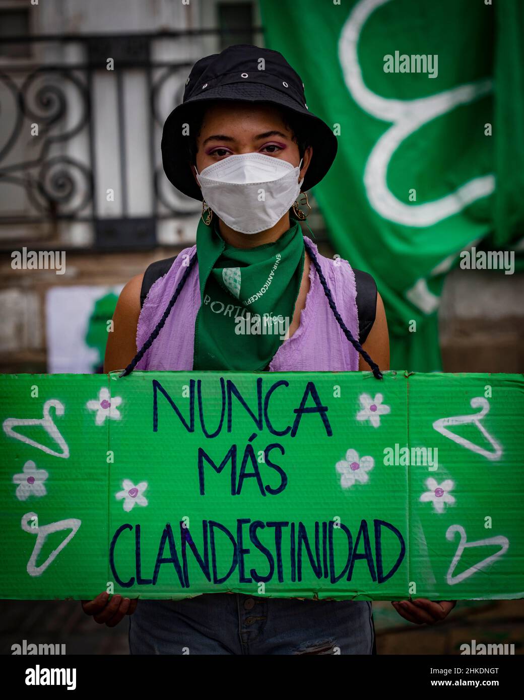 Pro Abortion Protest, Ecuador Stock Photo