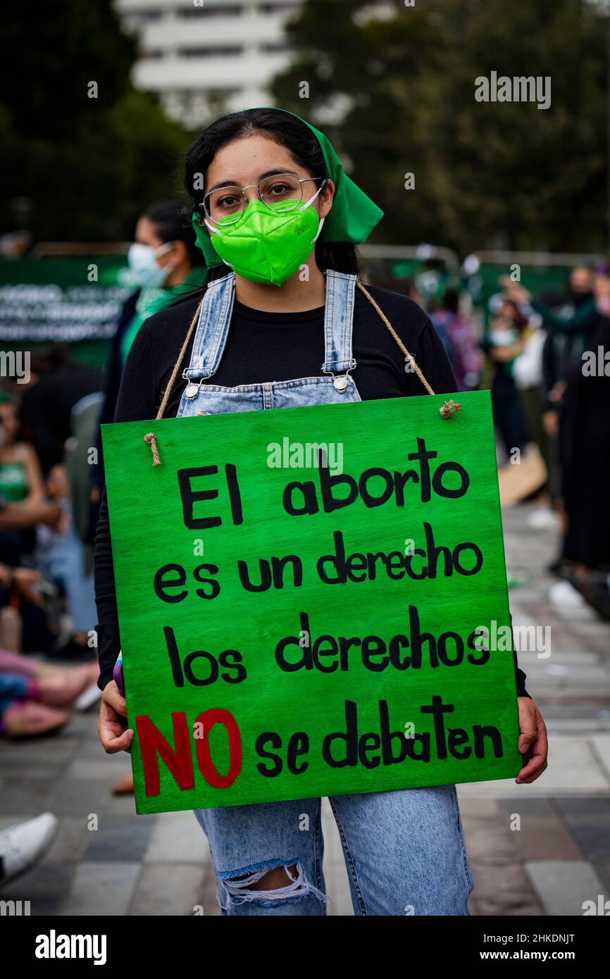 Pro Abortion Protest, Ecuador Stock Photo