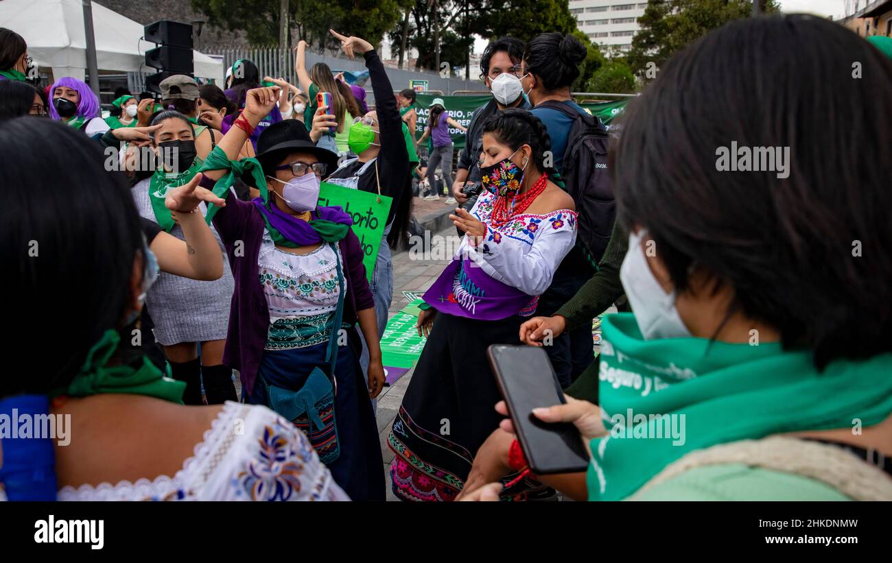 Pro Abortion Protest, Ecuador Stock Photo