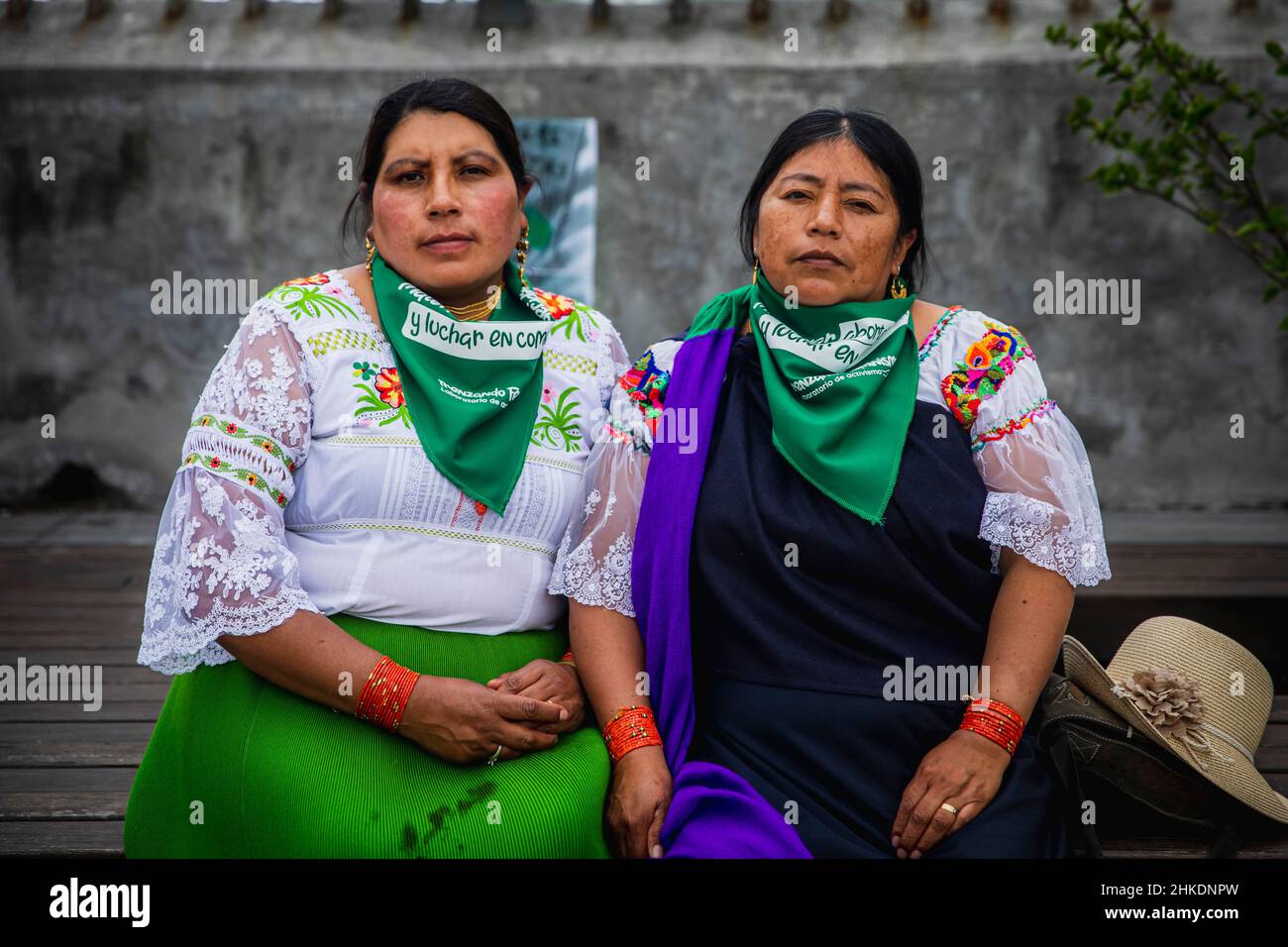 Pro Abortion Protest, Ecuador Stock Photo