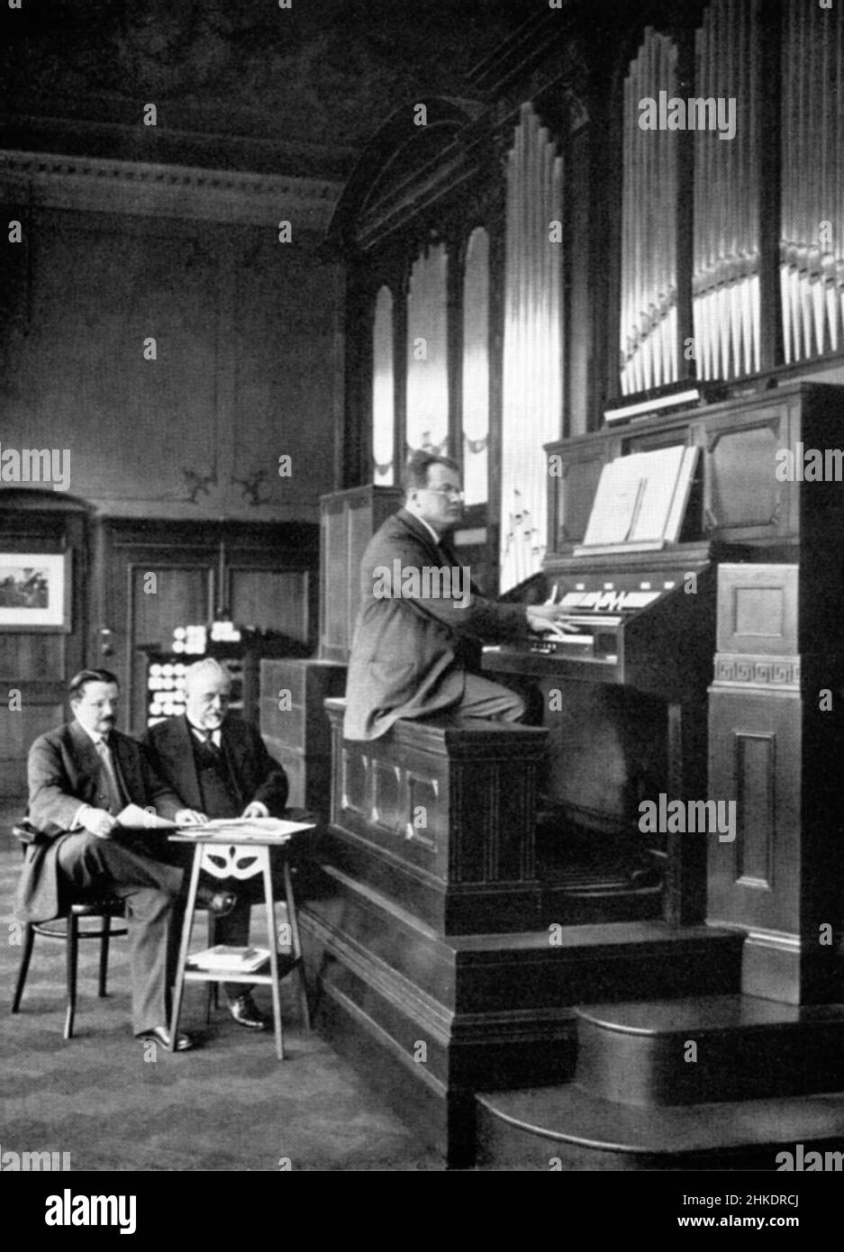 Recording session with Max Reger for the Welte-Philharmonic-Organ, 1913 Stock Photo