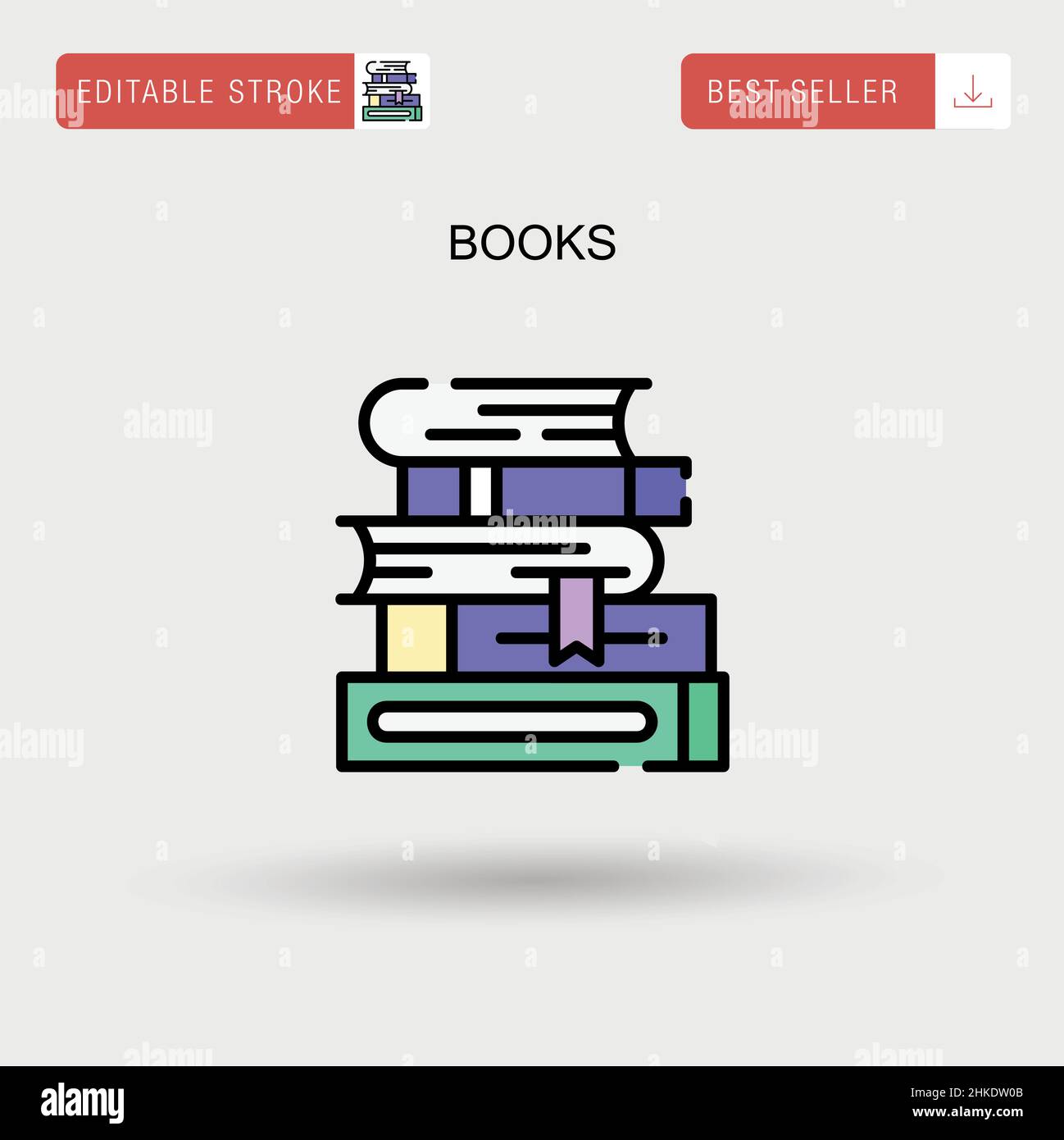 Books Simple vector icon Stock Vector Image & Art - Alamy