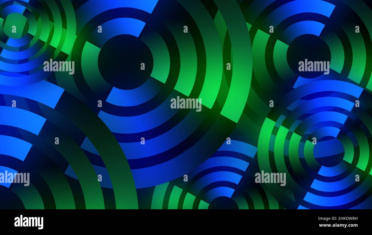 Blue and green colorful digital circular shapes abstract background ...