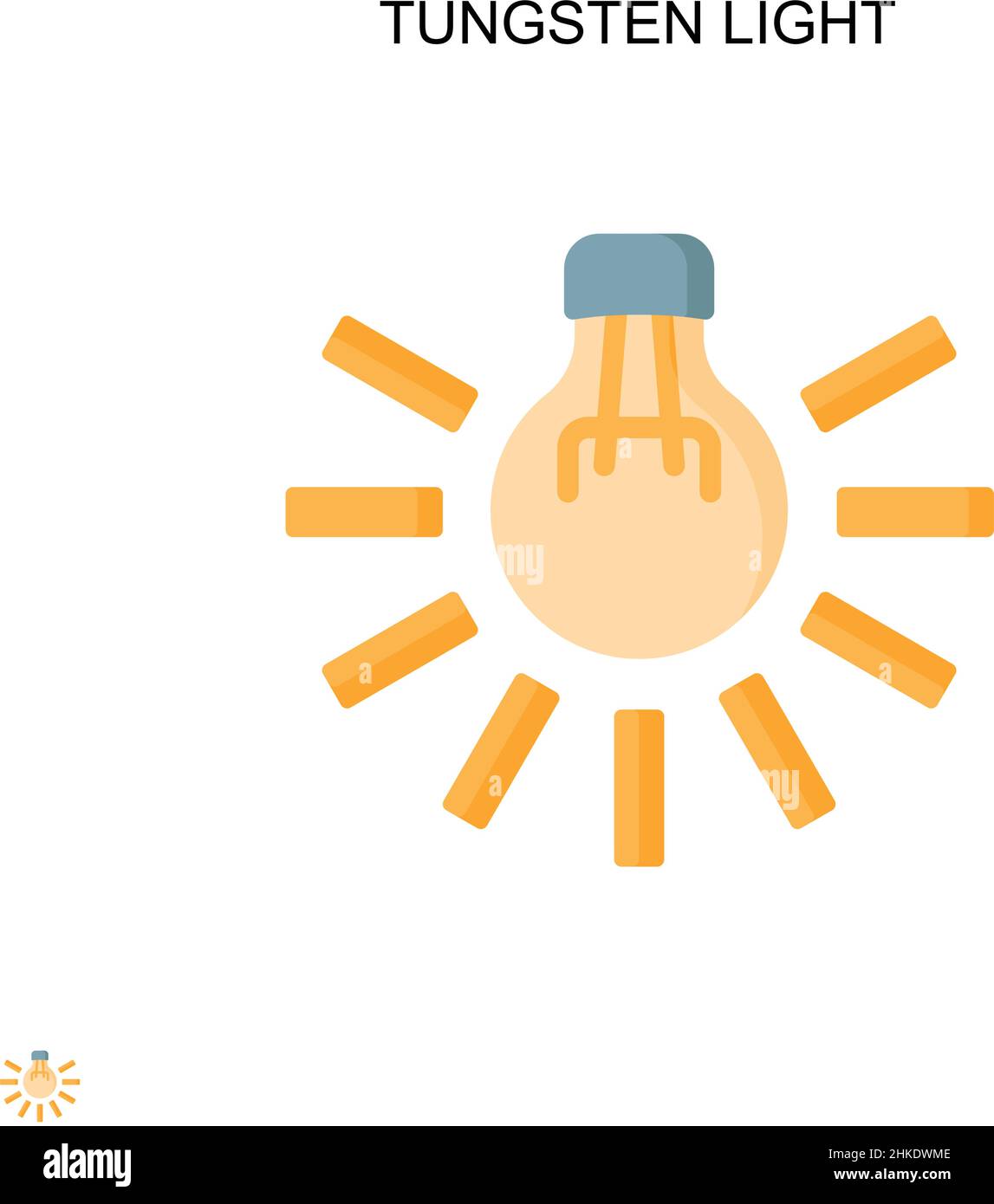 Tungsten light Simple vector icon. Illustration symbol design template