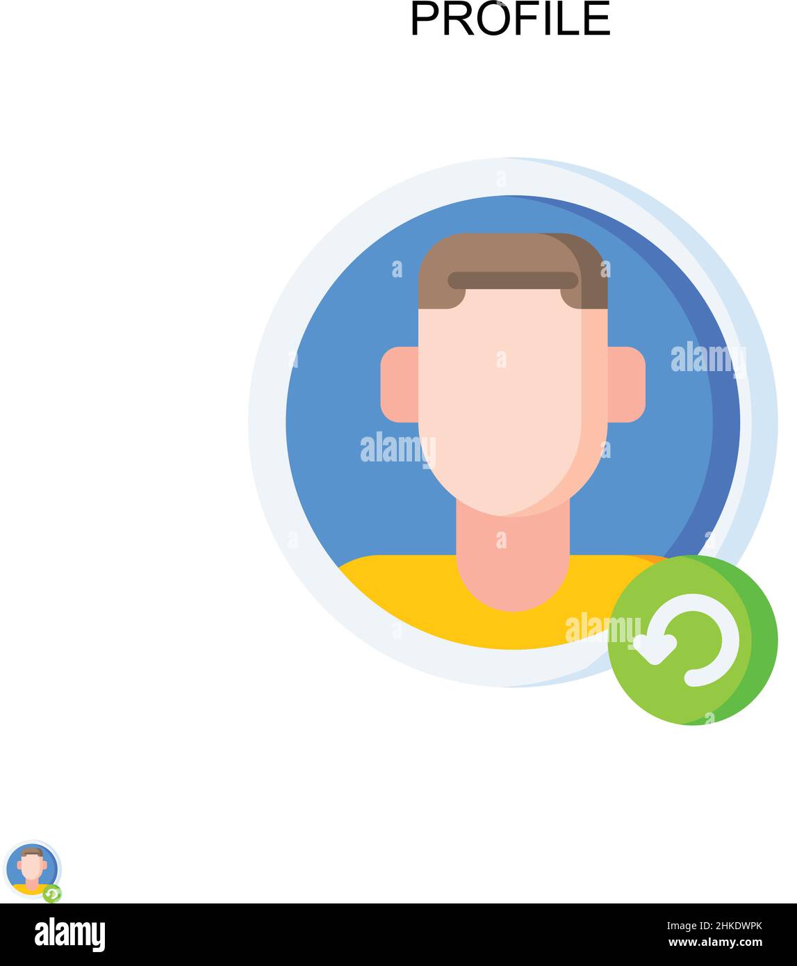 Profile Simple vector icon. Illustration symbol design template for web ...