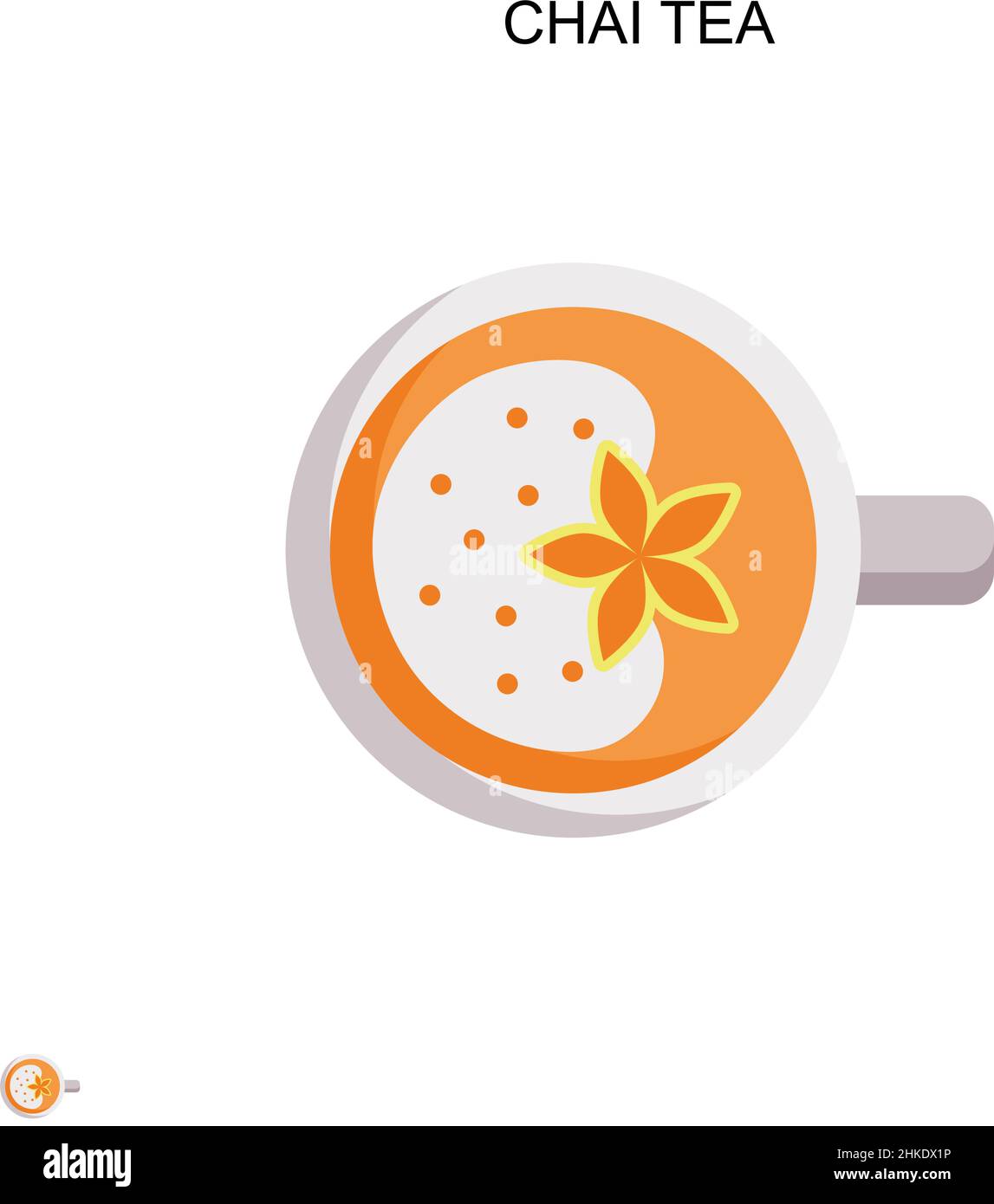 Chai tea Simple vector icon. Illustration symbol design template for web mobile UI element. Stock Vector