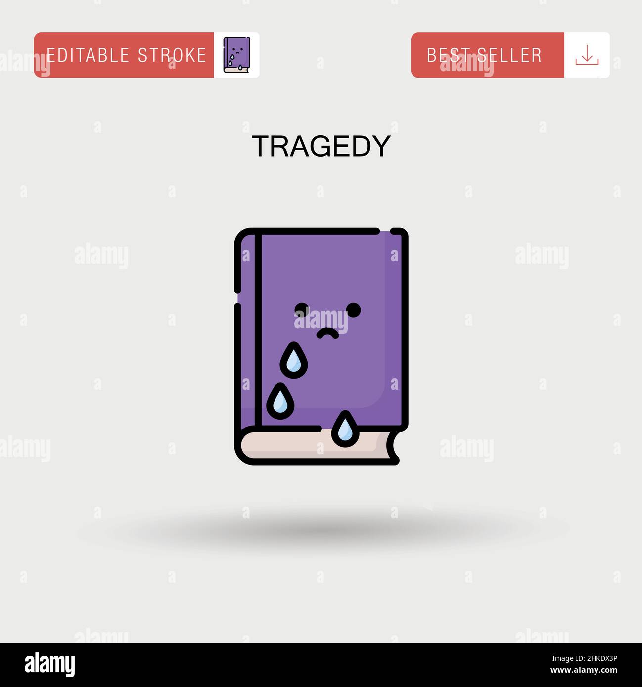 Tragedy Simple vector icon. Stock Vector