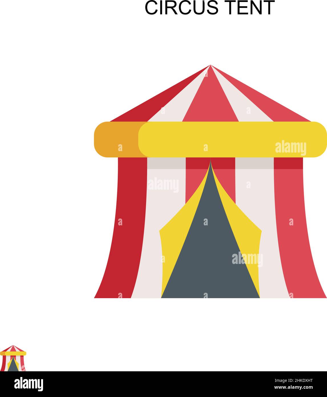 Circus tent Simple vector icon. Illustration symbol design template for ...