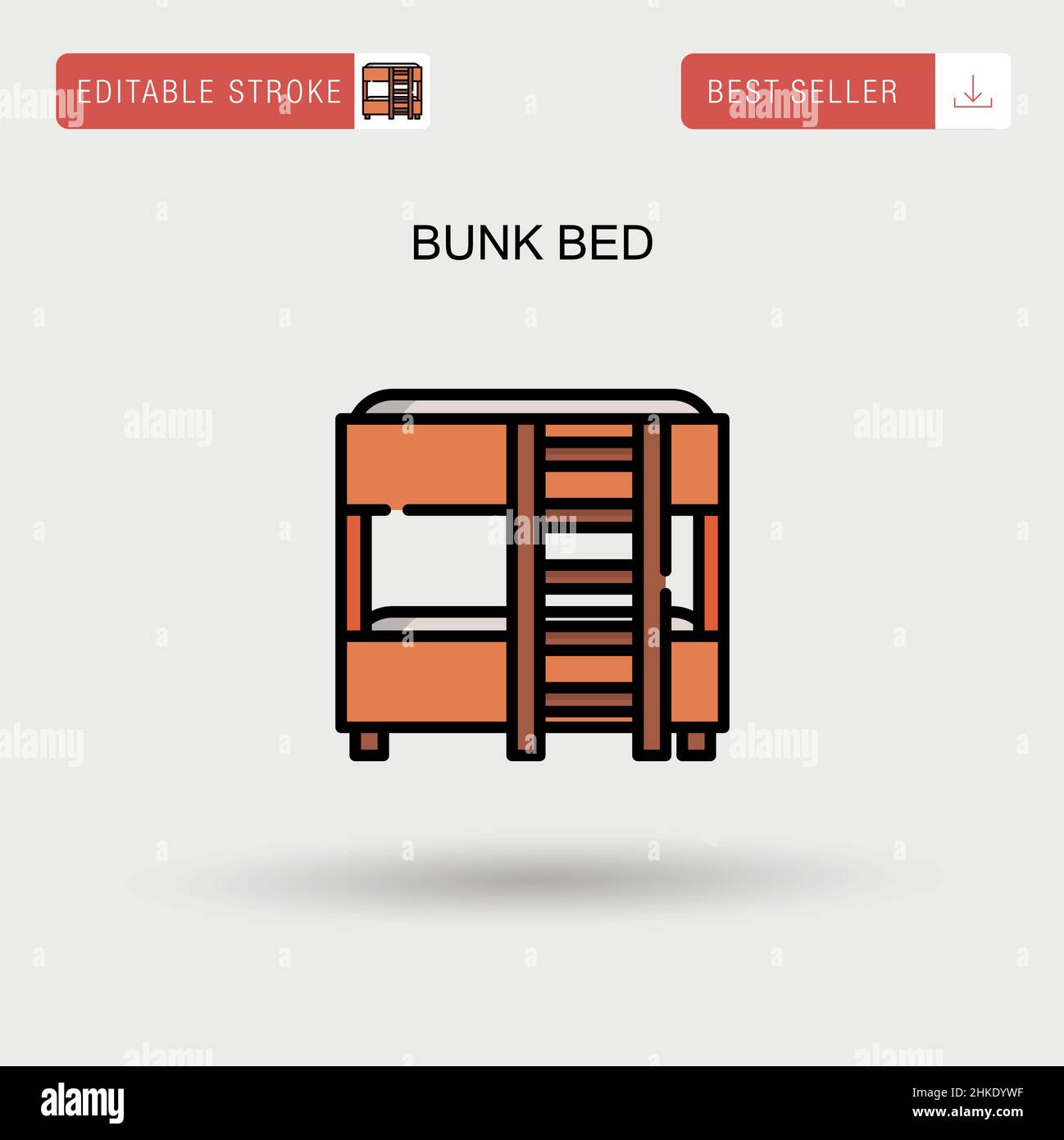 Bunk bed Simple vector icon Stock Vector Image & Art Alamy