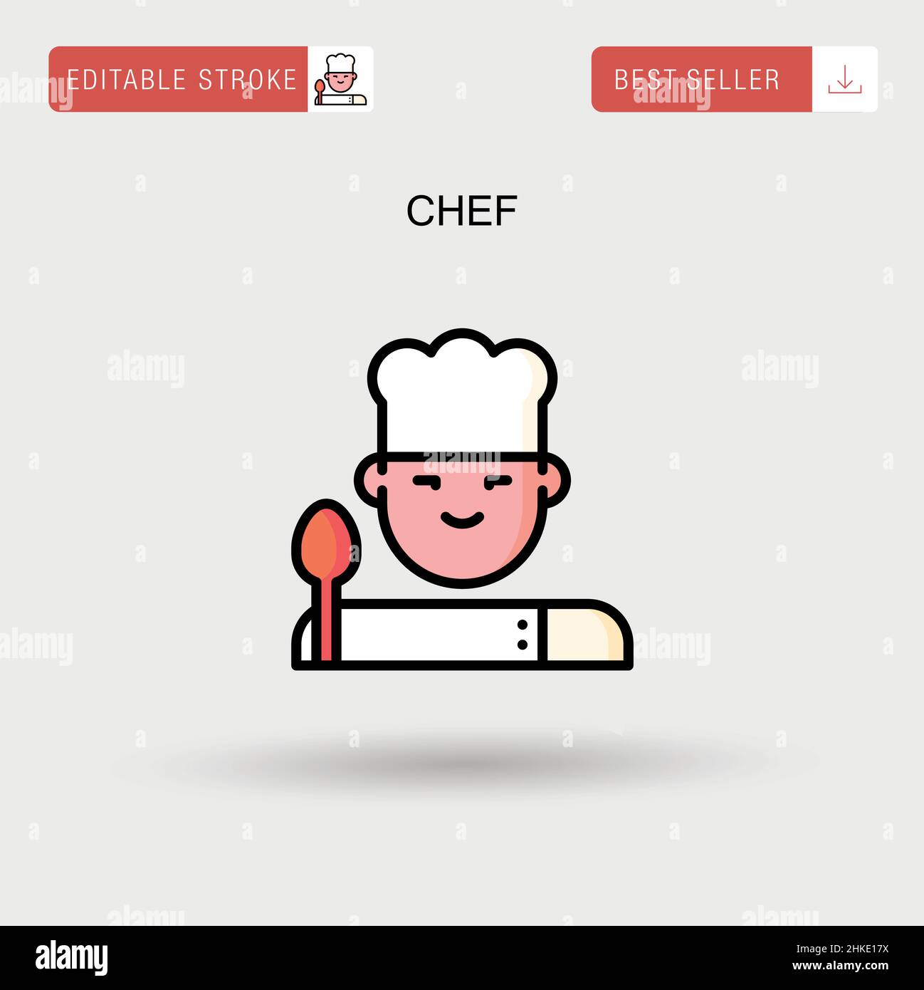 Chef Simple vector icon. Stock Vector