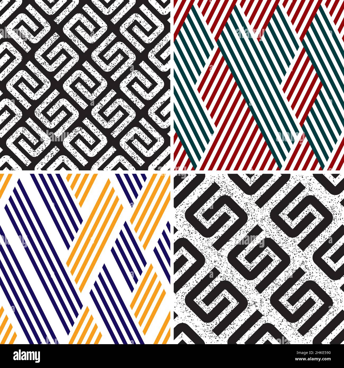 4 different vector patterns in the same package(eps). One pattern is paid and 3 are free (white dividing lines) Stock Vector