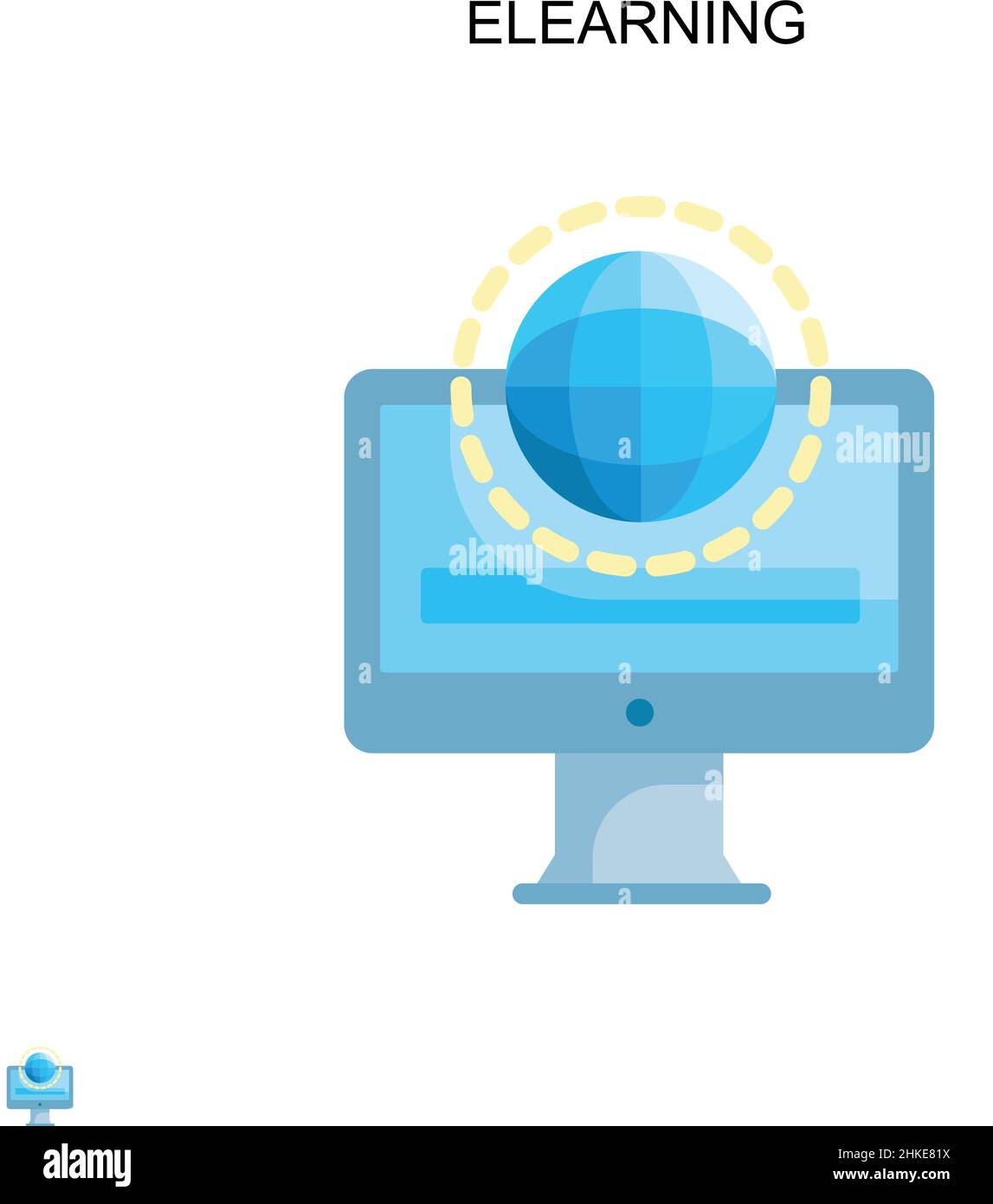 Elearning Simple vector icon. Illustration symbol design template for ...