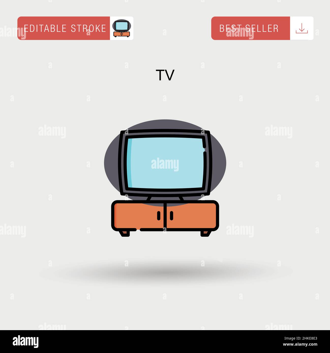 Tv Simple vector icon Stock Vector Image & Art - Alamy