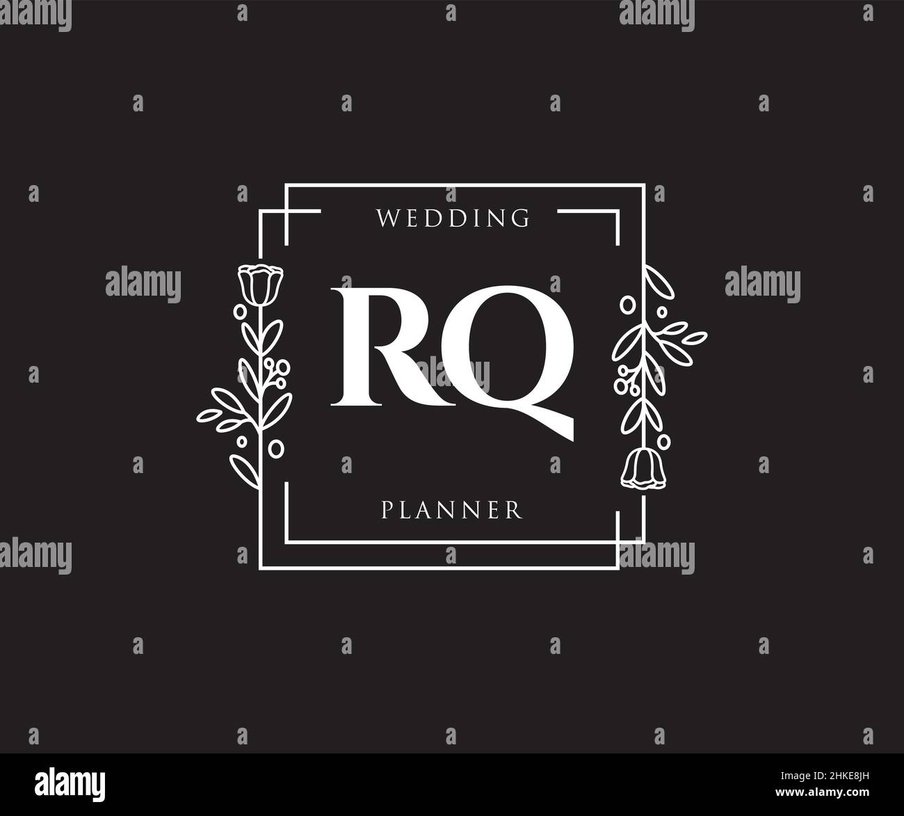 RQ feminine logo. Usable for Nature, Salon, Spa, Cosmetic and Beauty ...