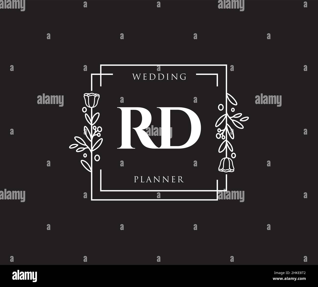 RD feminine logo. Usable for Nature, Salon, Spa, Cosmetic and Beauty ...