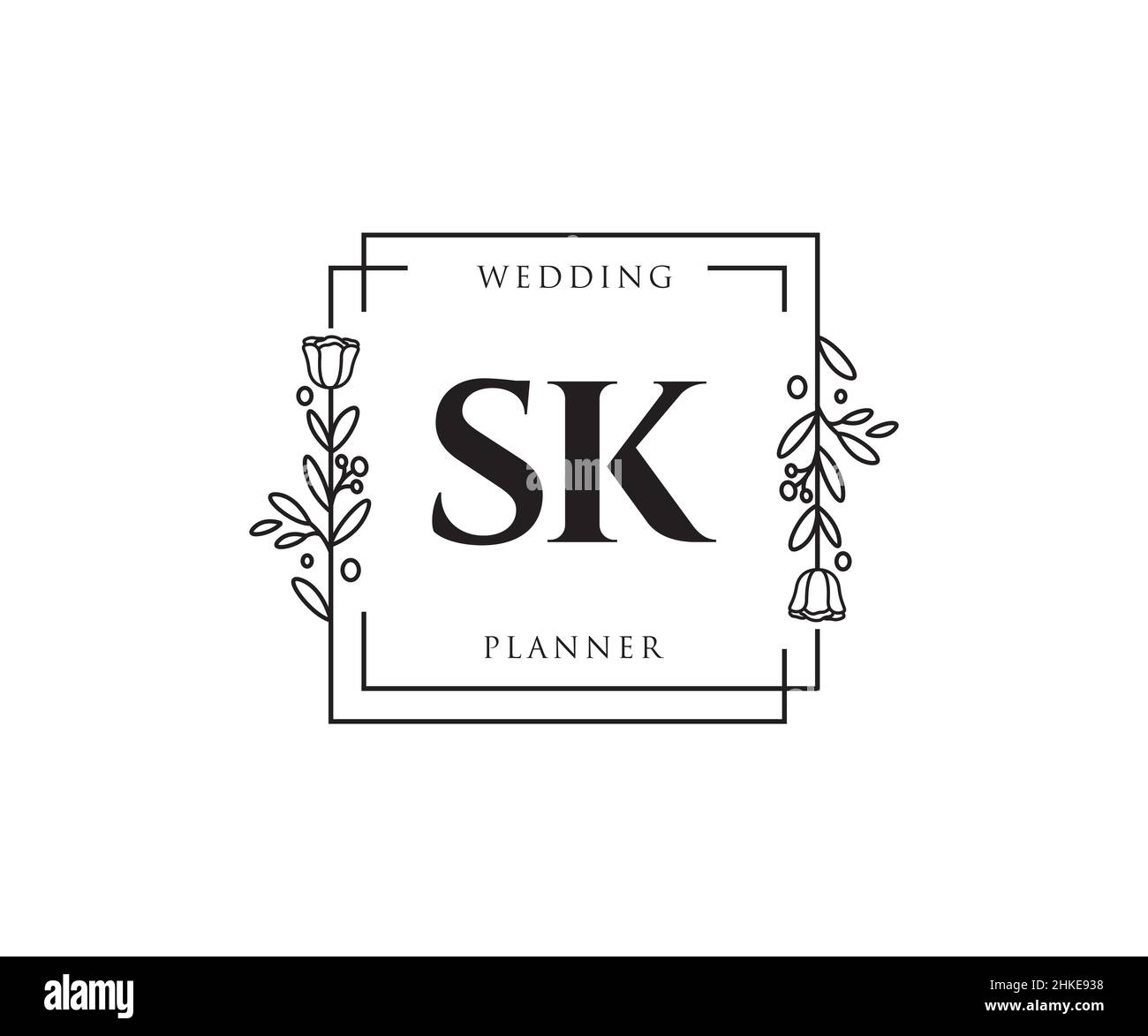 SK feminine logo. Usable for Nature, Salon, Spa, Cosmetic and Beauty ...
