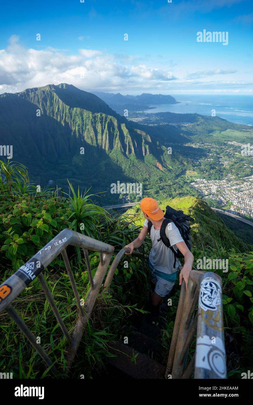 Stairway to heaven oahu hawaii hi-res stock photography and images - Alamy