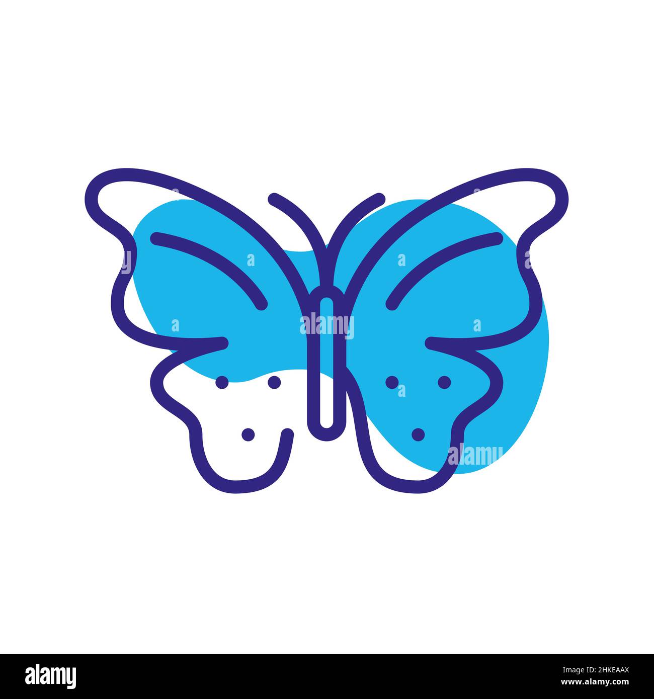 single butterfly clipart to color