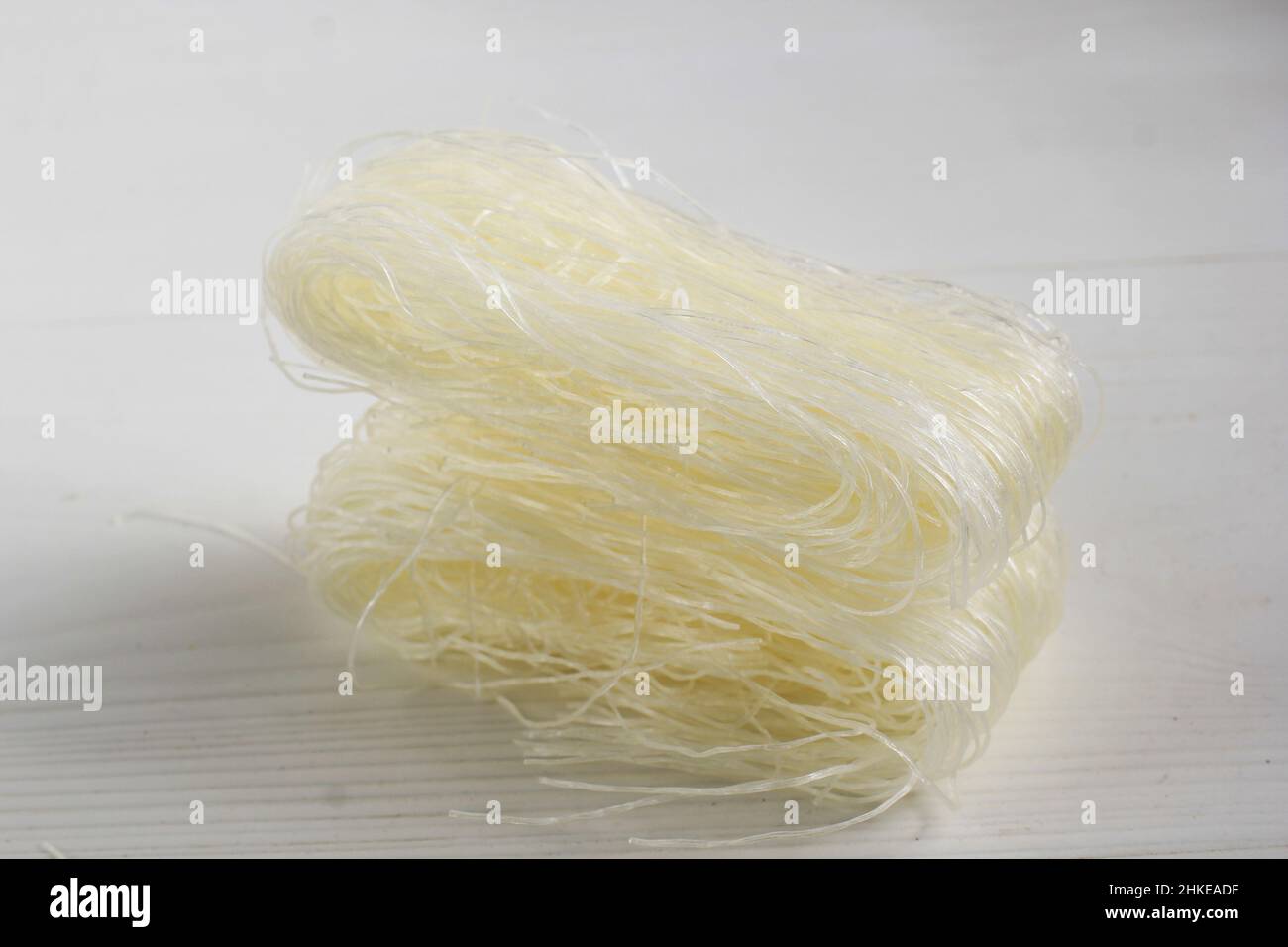 Dry Rice Noodle Vermicelli Isolated on White Stock Photo Alamy