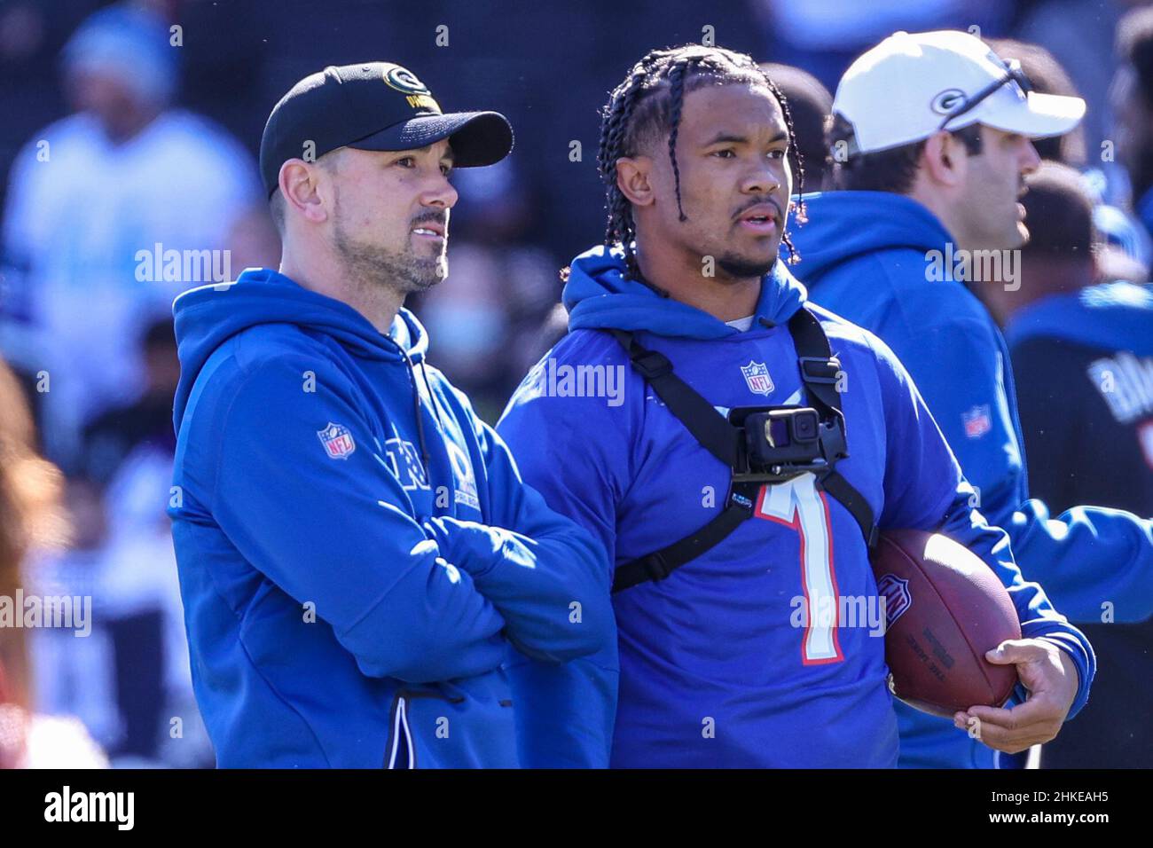 February 3, 2022 Green Bay Packers head coach Matt LaFleur talking