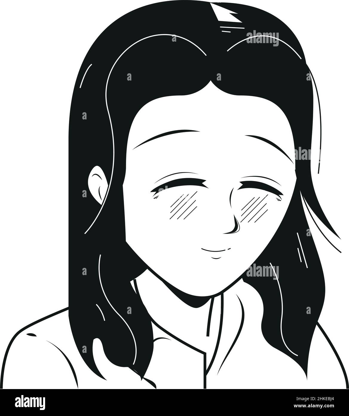 flushed anime woman Stock Vector Image & Art Alamy