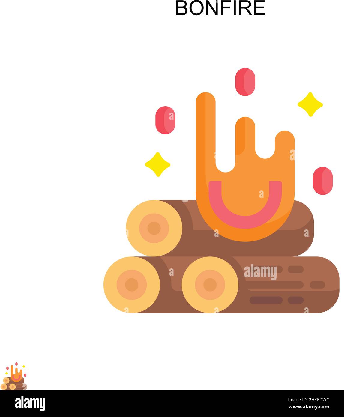 Bonfire Simple vector icon. Illustration symbol design template for web ...
