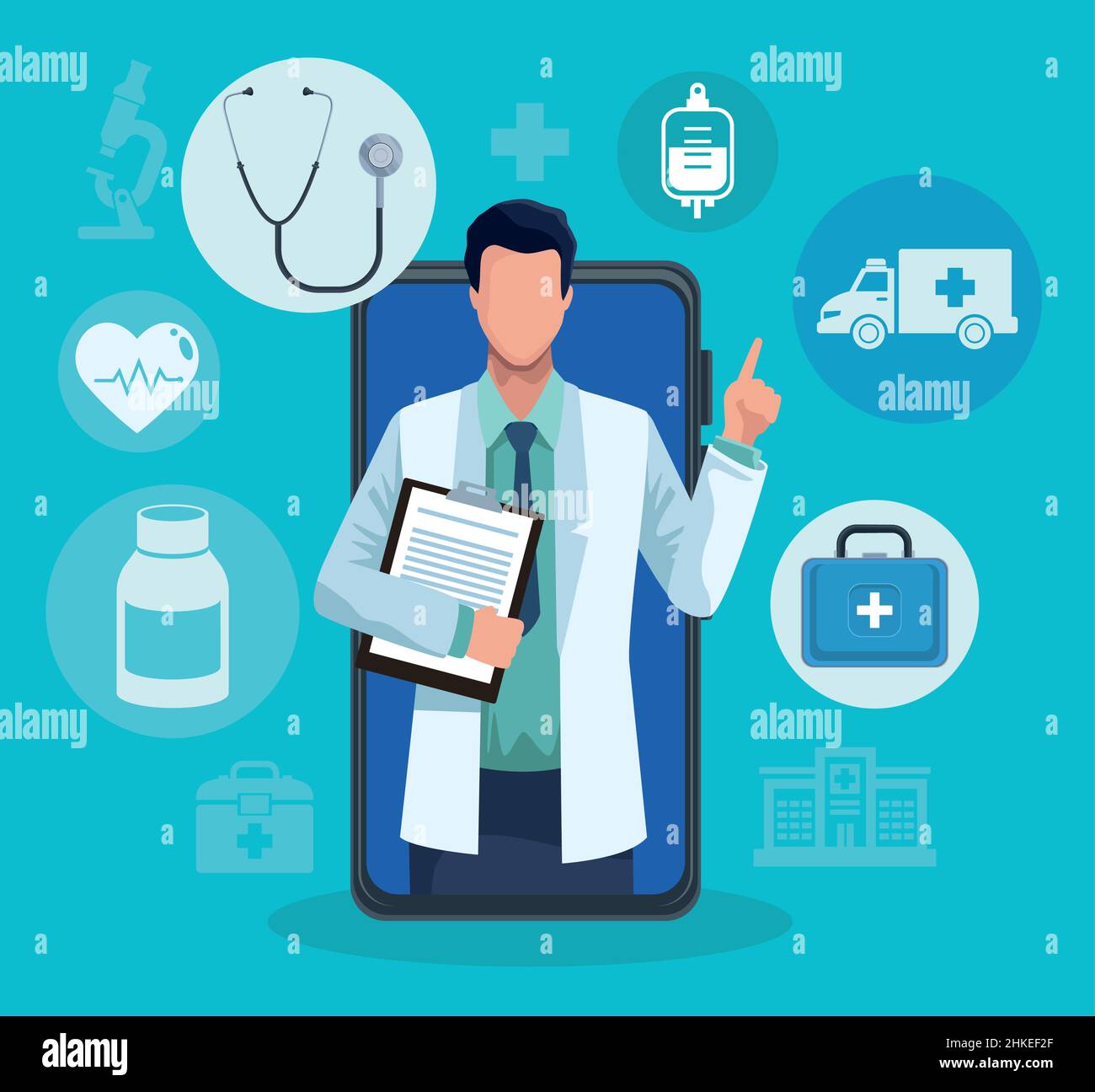 doctor with icon set Stock Vector Image & Art - Alamy