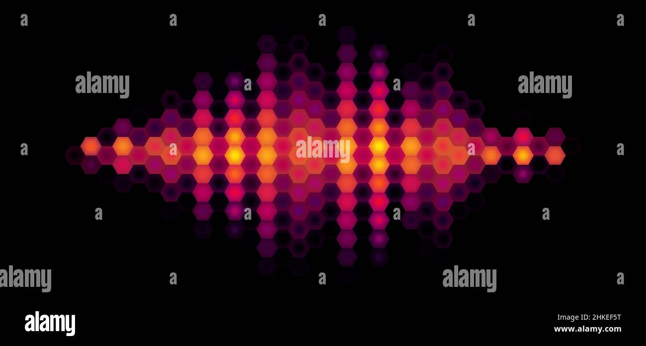 Red hexagonal wave pattern background hi-res stock photography and ...