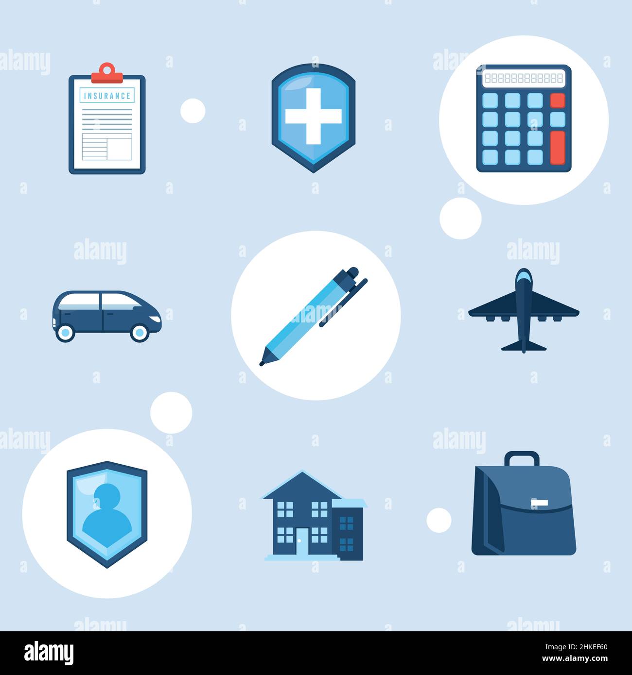 nine insurance service icons Stock Vector Image & Art - Alamy