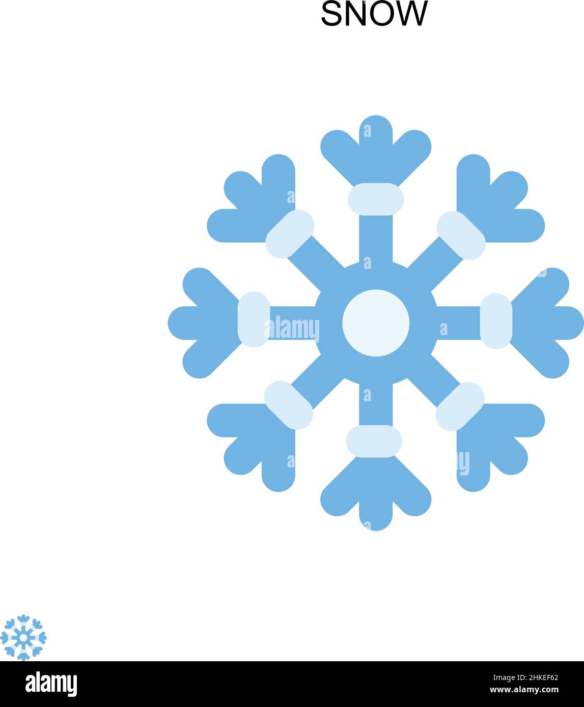 Snow Simple vector icon. Illustration symbol design template for web ...