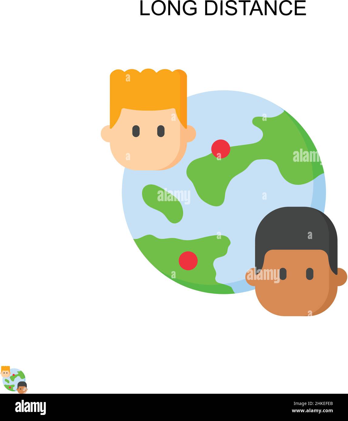 Long distance Simple vector icon. Illustration symbol design template ...