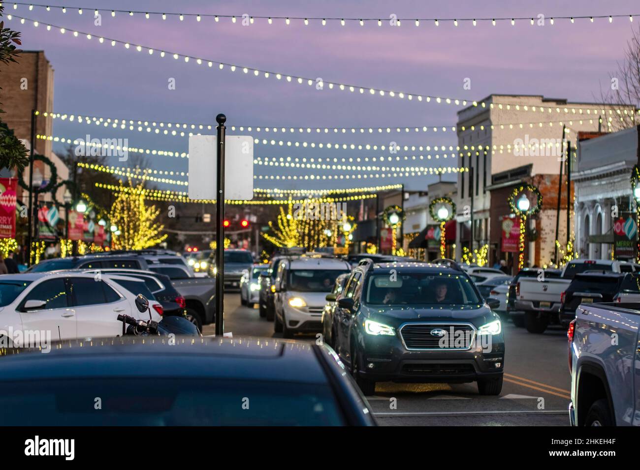 Prattville, Alabama, USA December 23, 2021 Traffic as people drive