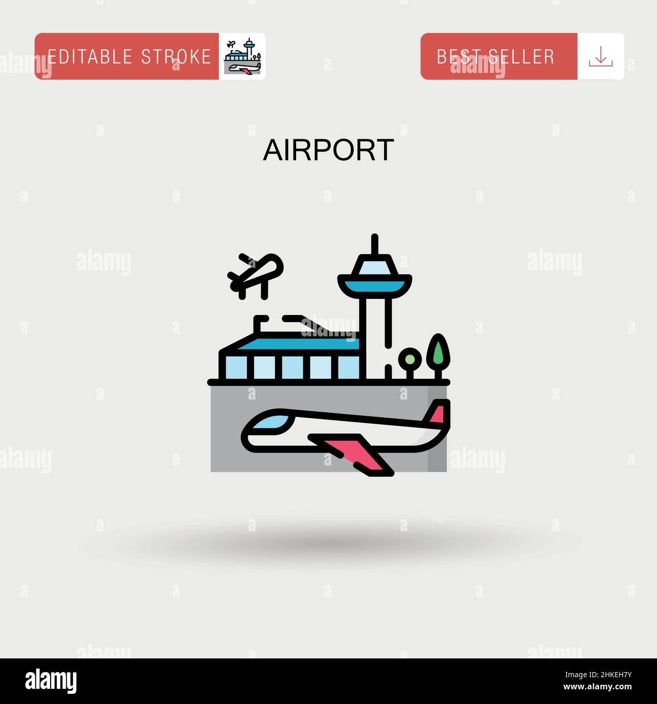 Airport Simple vector icon Stock Vector Image & Art - Alamy